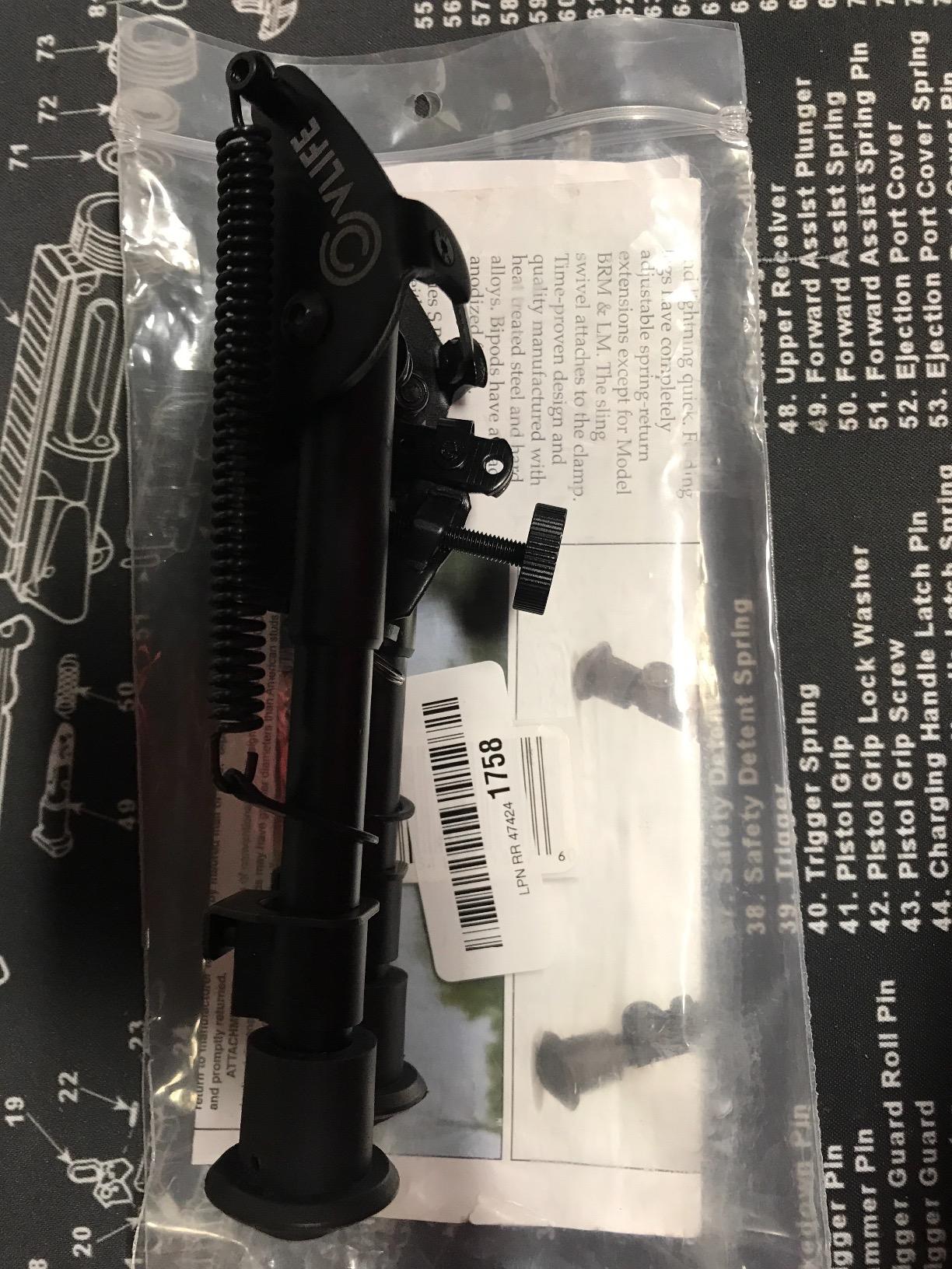 Harris Engineering S-BR Hinged Base 6-9-Inch BiPod, Black customer photo 1