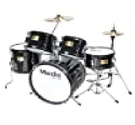 Mendini by Cecilio Drum Set, 5 Piece 16 Inch Junior Drums Kit with Bass, Toms, Snare Drum, Cymbal, Hi-Hat, Drumsticks & Seat for Beginner (Metallic Black) customer photo 1
