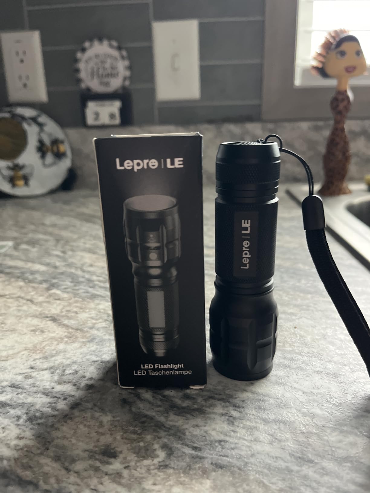 Lighting EVER LED Flashlights High Lumens, Small Flashlight, Waterproof, Adjustable Focus Flash Light for Outdoor, Emergency, AAA Batteries Included customer photo 2