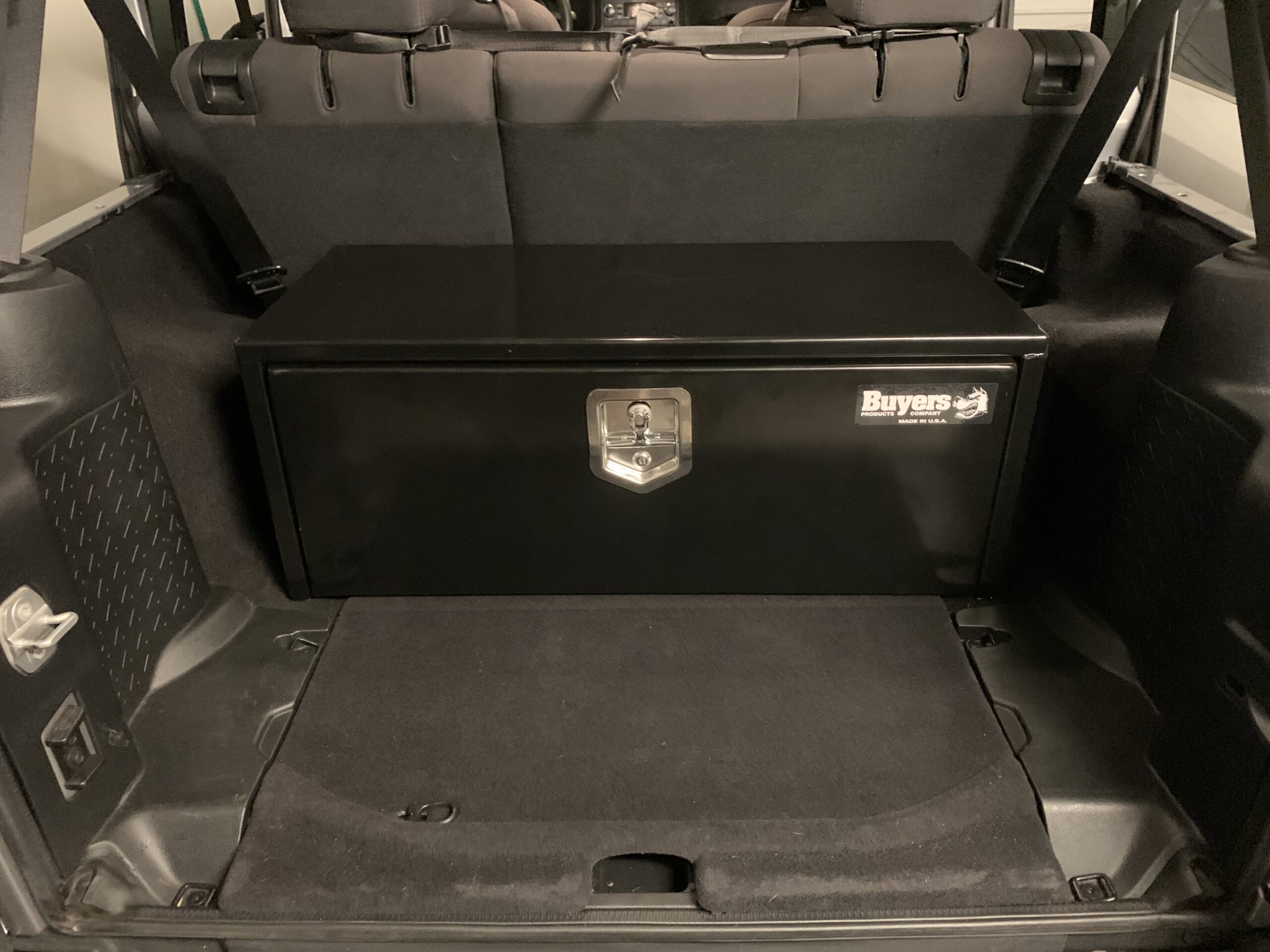 Buyers Products 1702305 Black Steel Underbody Truck Tool Box - 18 x 18 x 36 Inch - Truck Bed & Underbelly RV Storage Box, Locking T-Latch, Weather-Resistant, Heavy-Duty Flatbed Job Box, Made in USA customer photo 2
