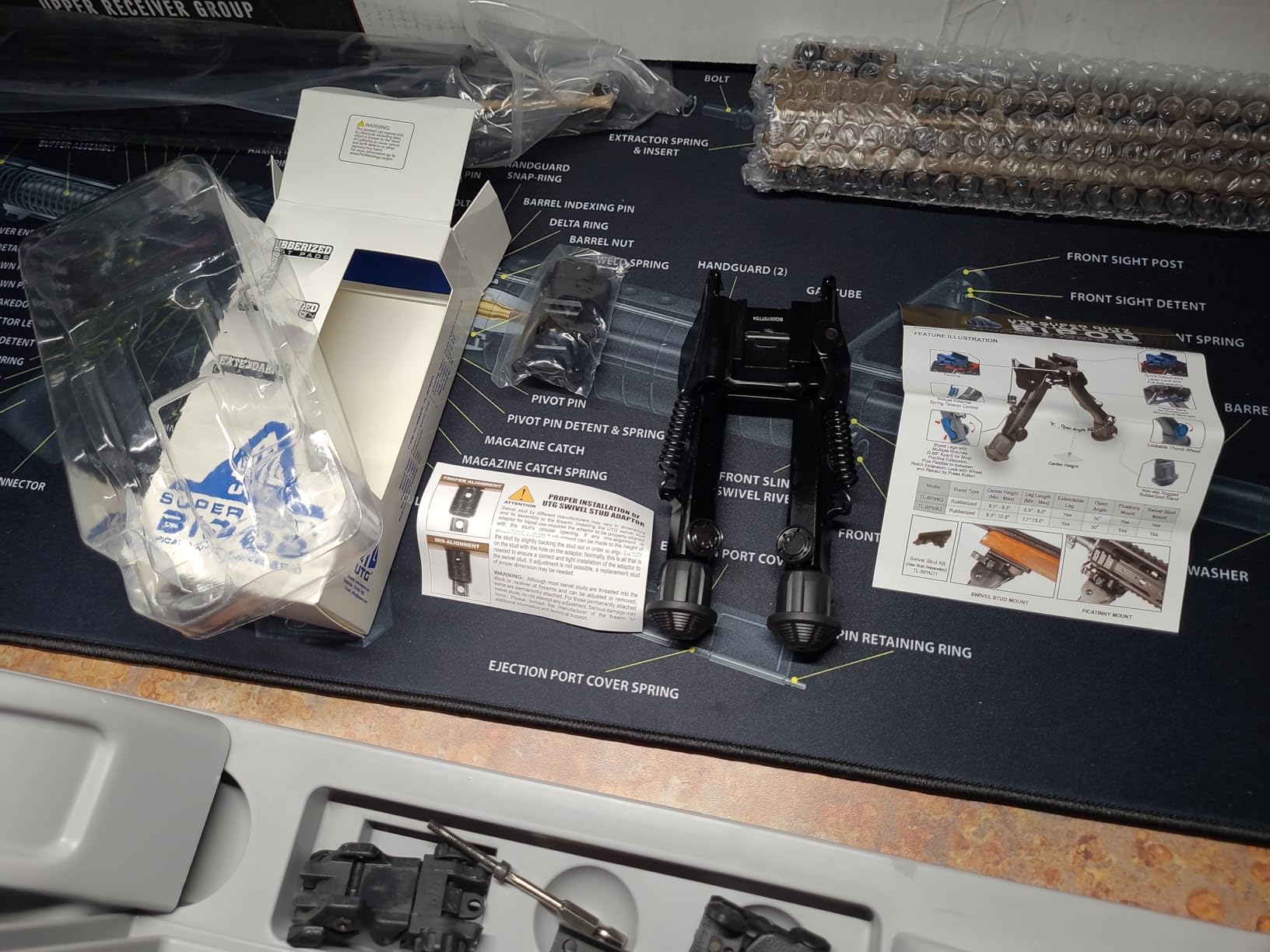 UTG Super Duty Bi-pod with QD Lever Mount, Height 6.0