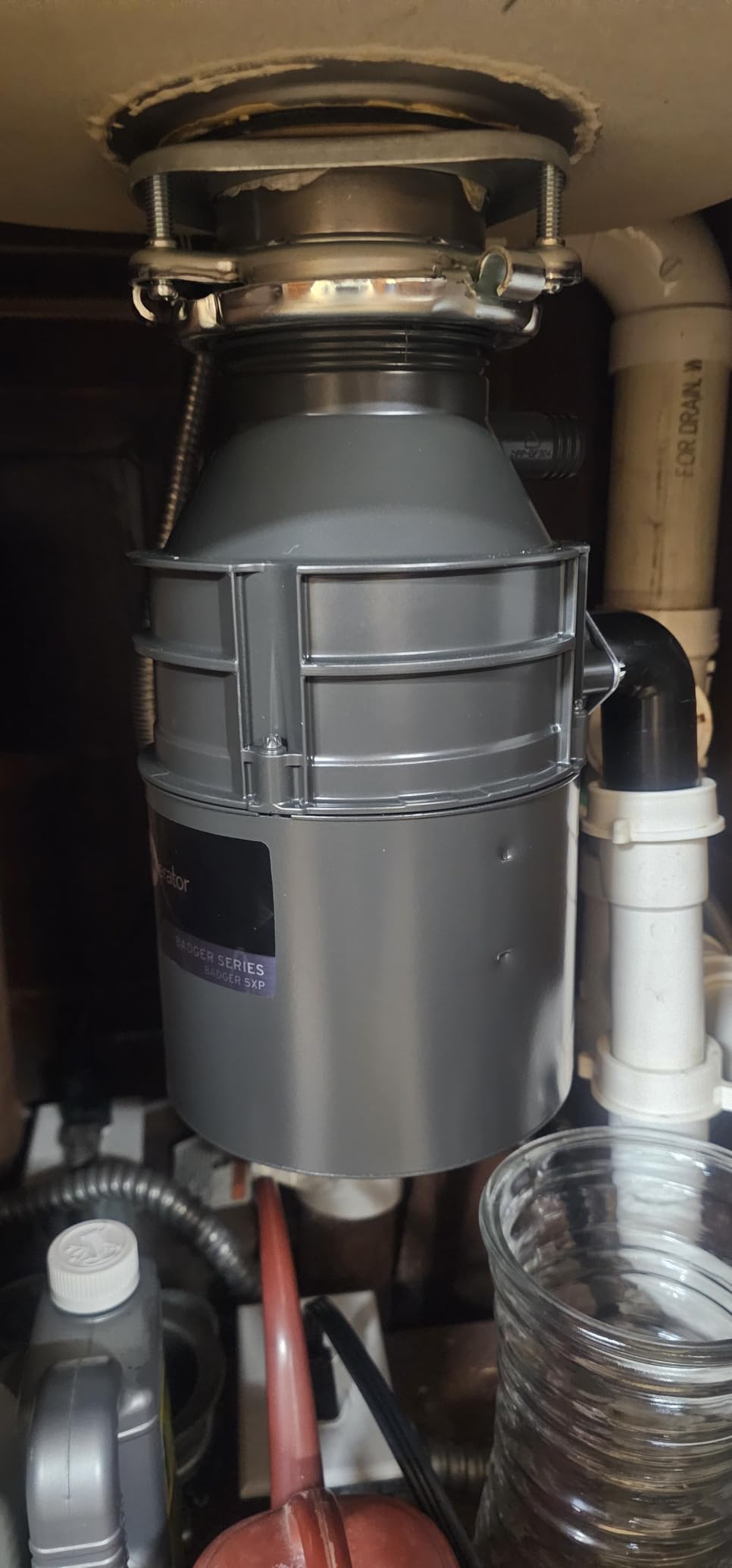 InSinkErator Badger 5XP Garbage Disposal with Power Cord, Standard Series 3/4 HP Continuous Feed Food Waste Disposer, Badger 5XP W/C customer photo 1