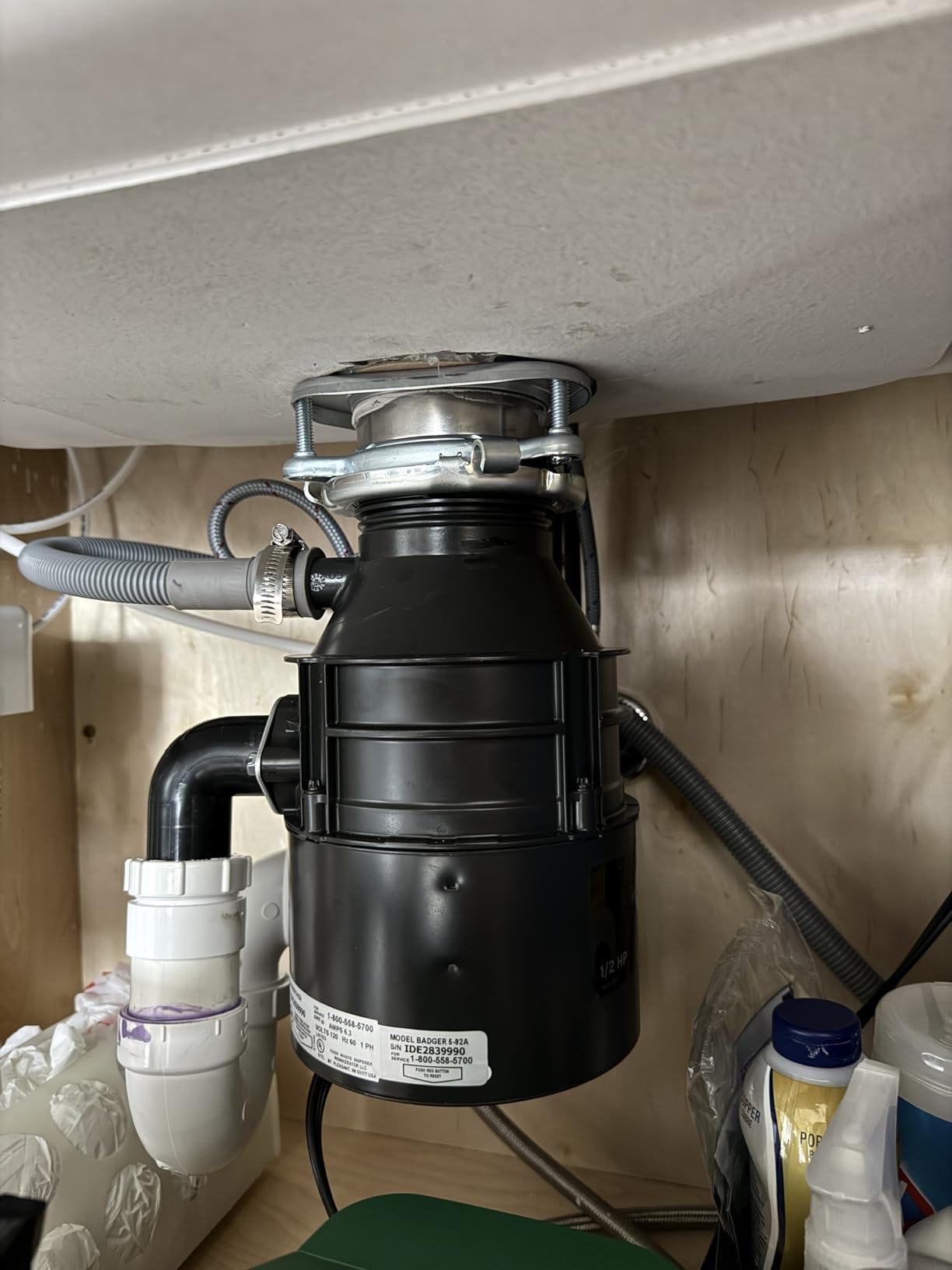 InSinkErator Badger 5 Garbage Disposal with Power Cord, Standard Series 1/2 HP Continuous Feed Food Waste Disposer, Badger 5 W/C customer photo 1