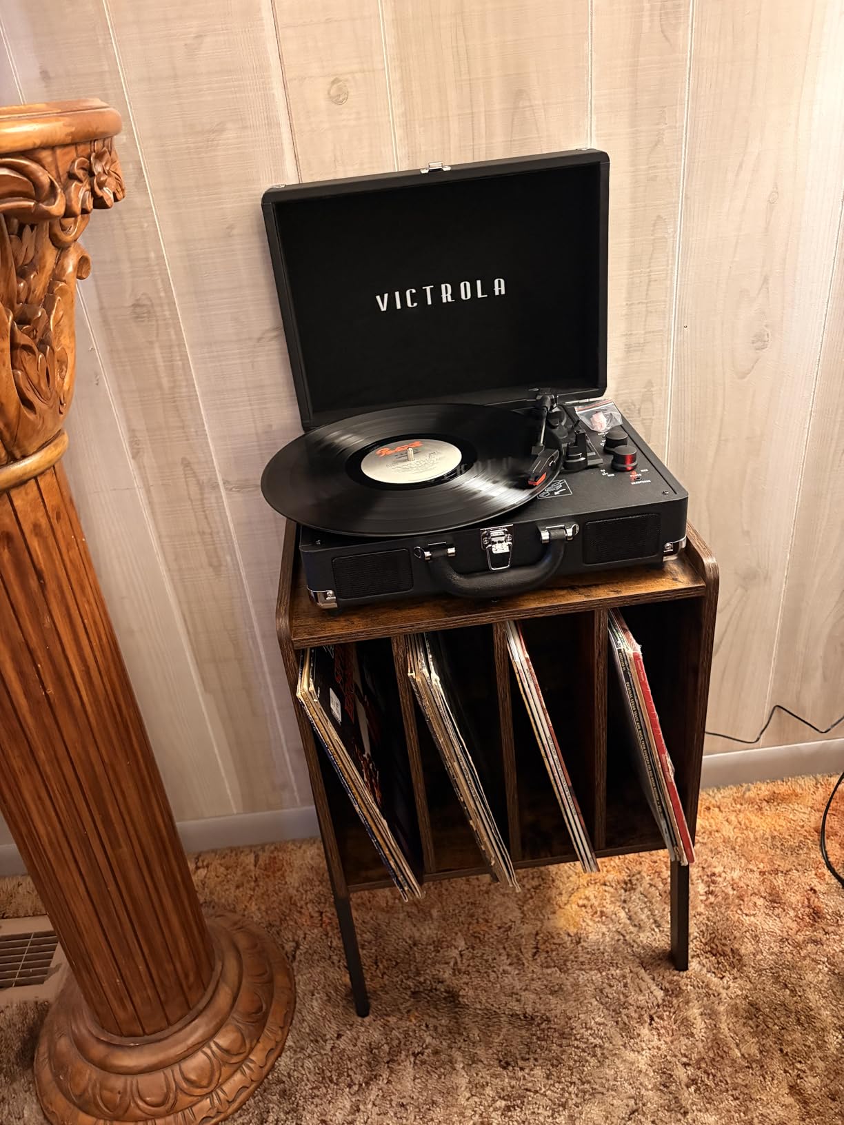 Victrola Journey Bluetooth Portable Suitcase Record Player with Built-in Speakers, 3 Speed Vinyl Record Player, RCA Out, Headphone Jack (Turquoise) customer photo 2