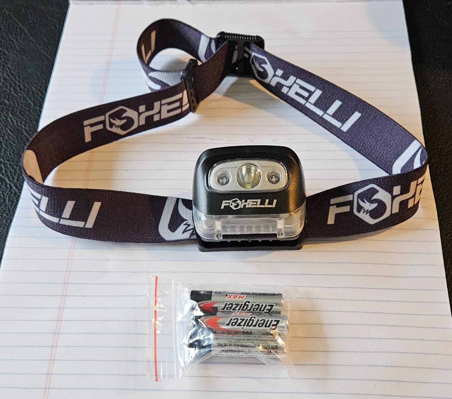 Foxelli LED Headlamp Flashlight for Adults & Kids, Running, Camping, Hiking Head Lamp with White & Red Light, Comfortable Headband, Lightweight & Waterproof customer photo 2