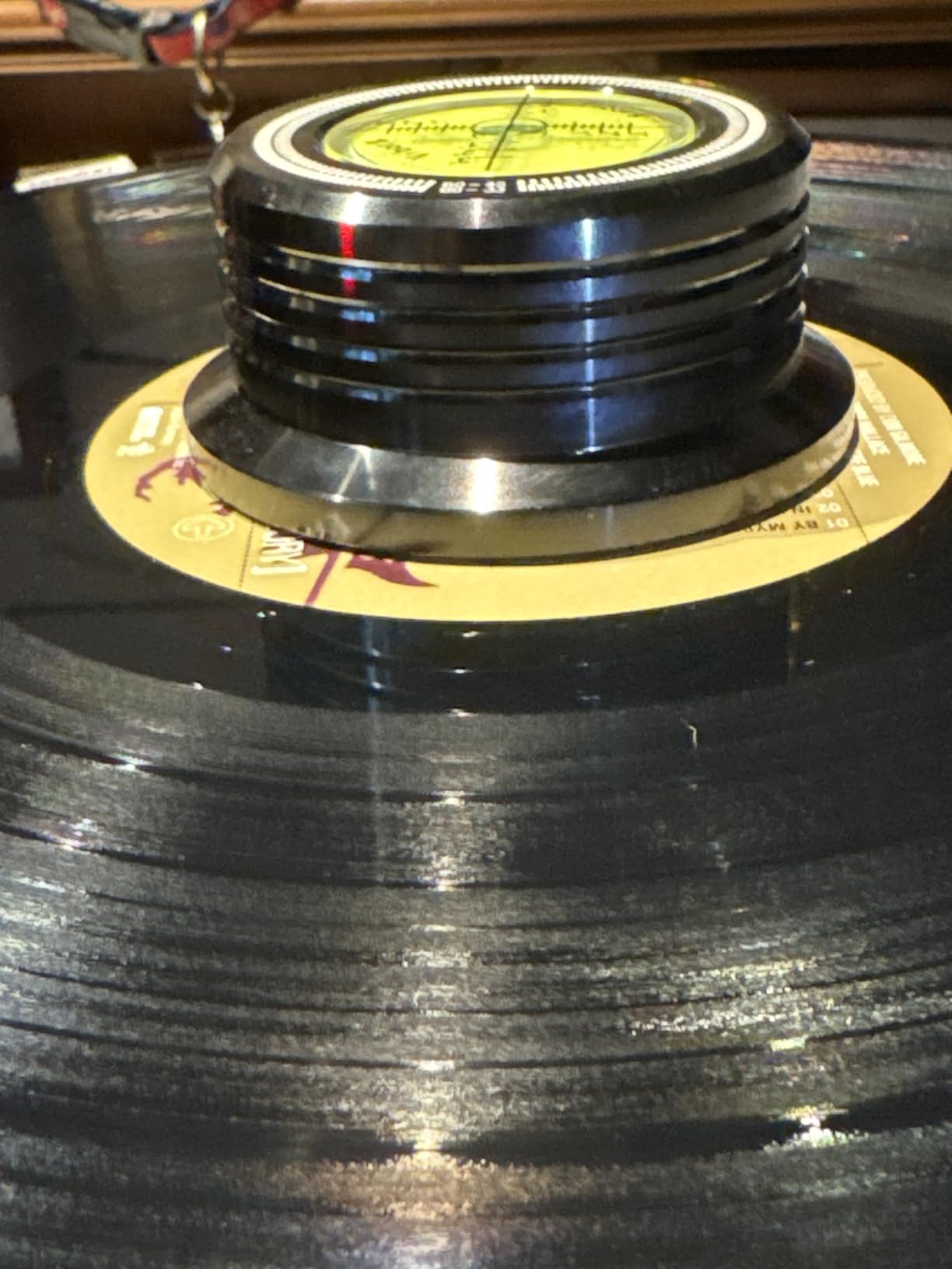 Viborg LP628B Record Weight Stabilizer, Turntable Level and Strobe Scale All-in-one, 280G LP Disc Stabilizer Vinyl Clamp for Phonograph (60Hz, Black) customer photo 2