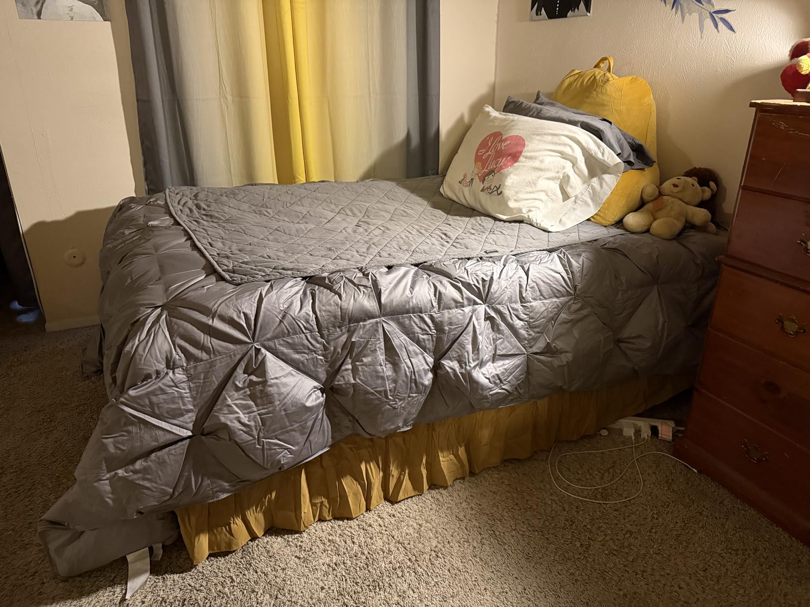 puredown Goose Down Comforter King Size, 800 Fill Power, 100% Cotton Winter Oversized Down Duvet Insert 700 Thread Count, Heavyweight Cloud Fluffy Pinch Pleat Extra Warmth customer photo 2