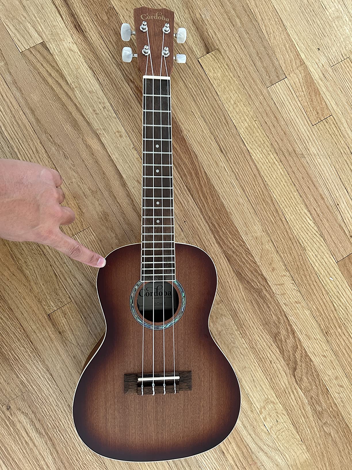 Cordoba 15CM E Concert Electric Ukelele Edgeburst customer photo 2