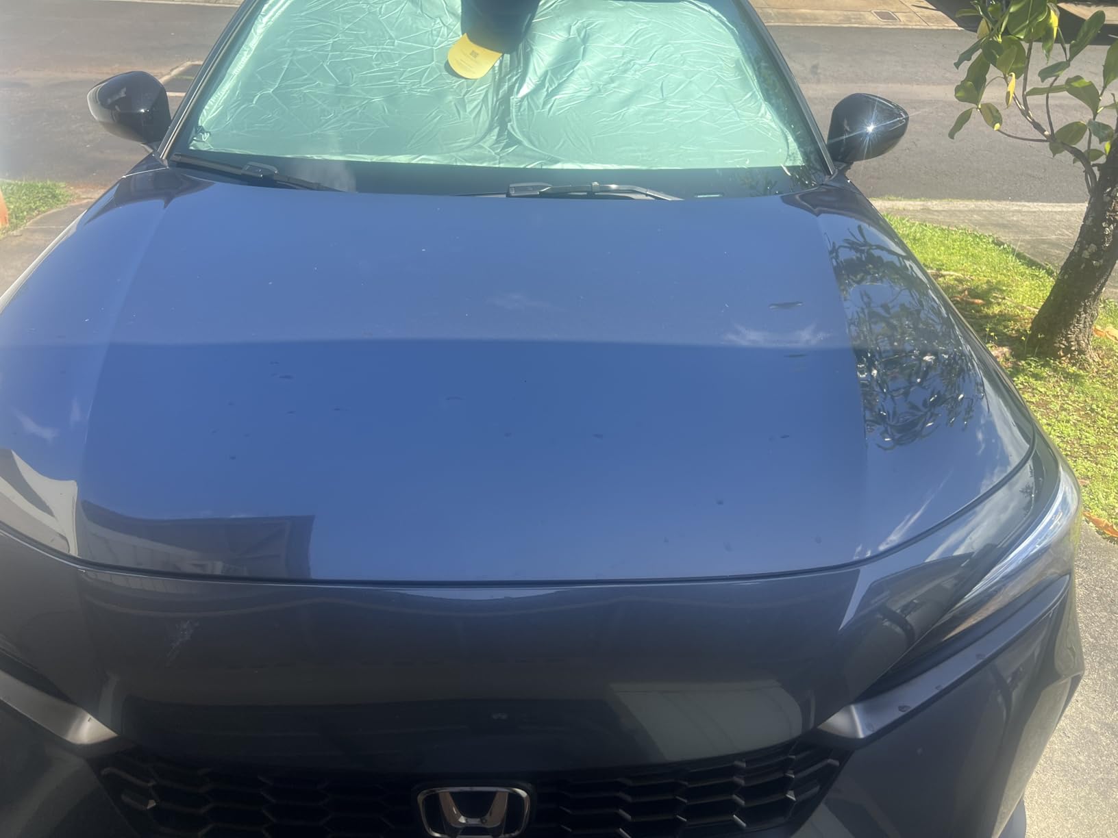 EcoNour Car Windshield Sunshade | Blocks 99% Heat & Keeps Interior Cool | Universal Fits Cars, SUVs, Trucks | Automotive Sun Screen, Visor & Car Accessories for Summer | Medium (64x32 Inches) customer photo 1
