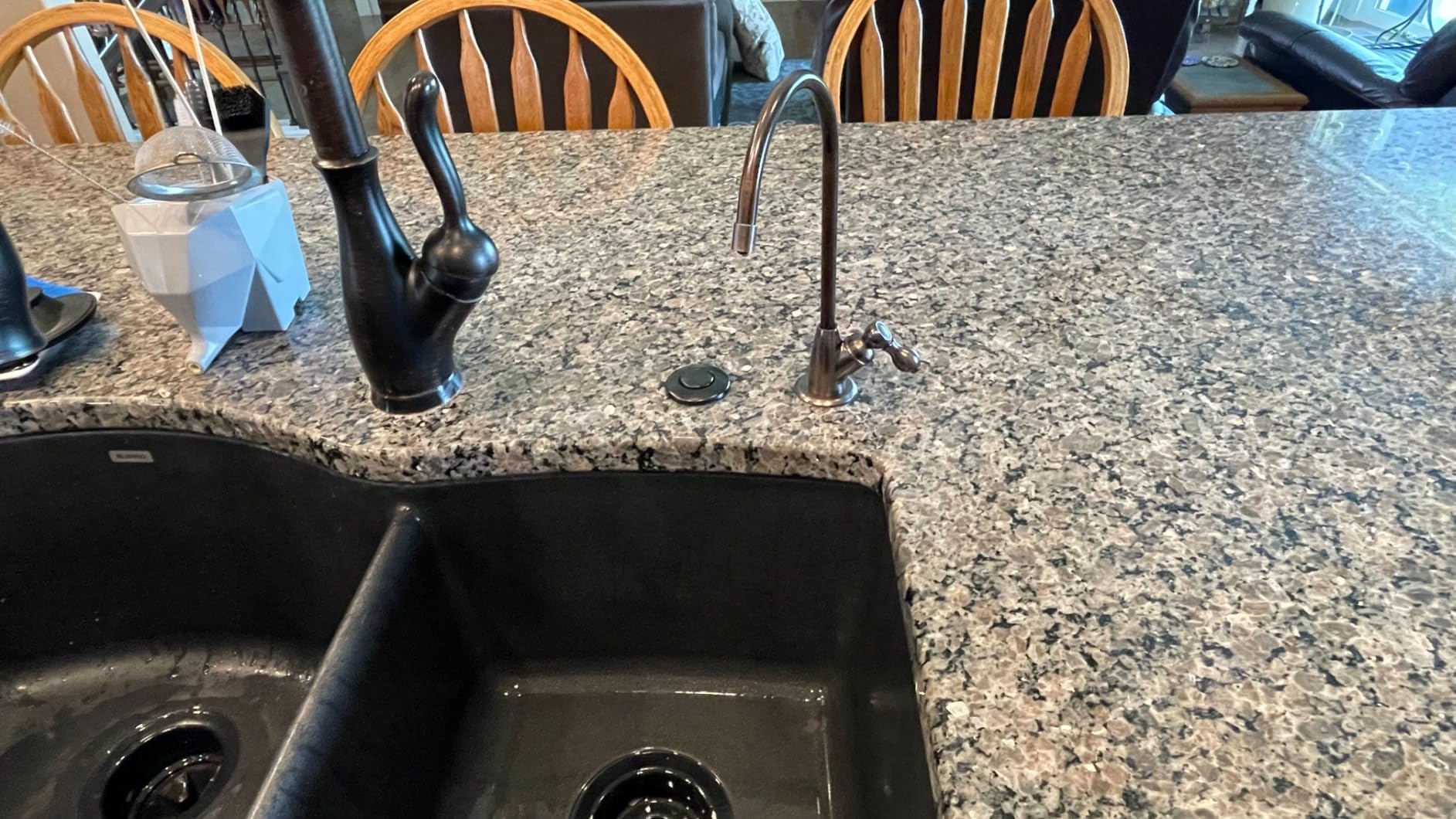 Aquasana Under Sink Water Filter System - Reduces PFAS, Lead, & Chlorine in Drinking Water - Under Counter Claryum Filtration for Kitchen - 3-Stage Max Flow - Brushed Nickel Faucet - AQ-5300+ customer photo 1