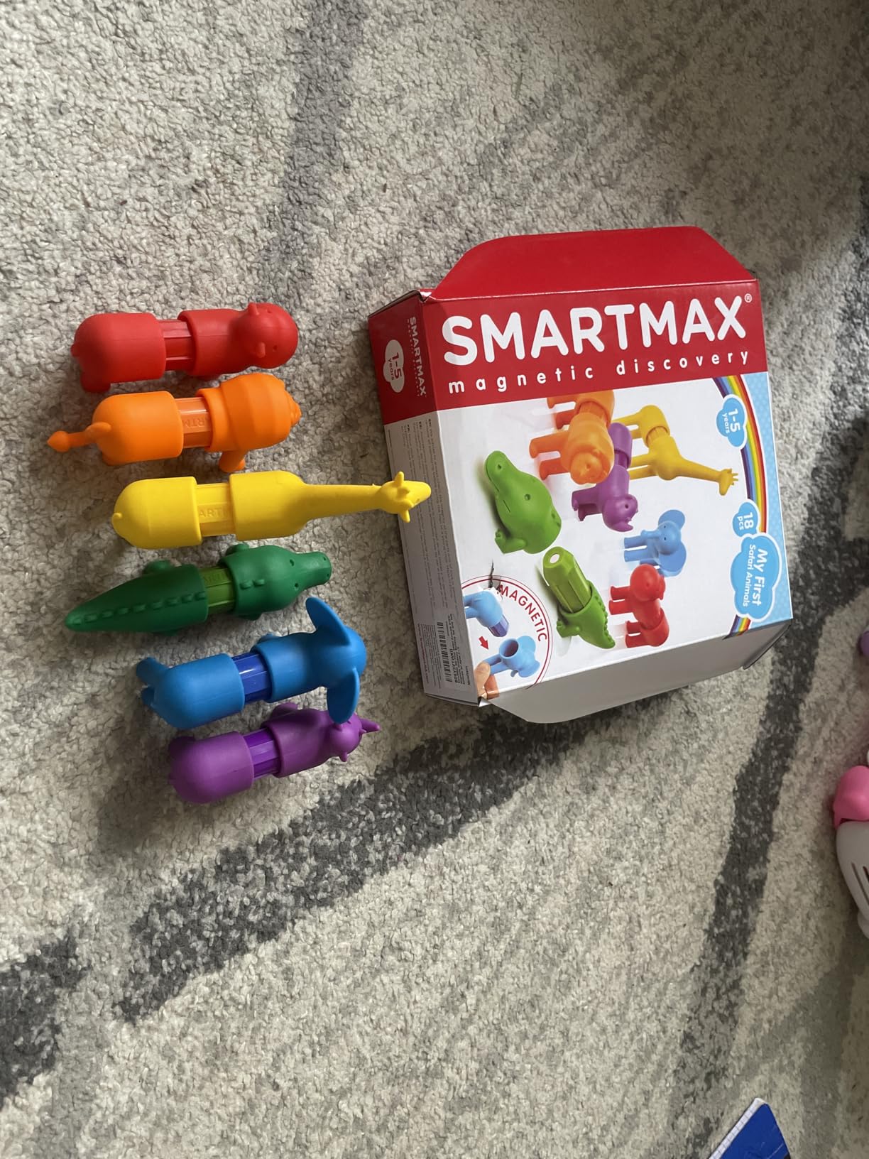 SmartMax My First Safari Animals STEM Magnetic Discovery Building Set with Soft Animals for Ages 1-5 customer photo 1