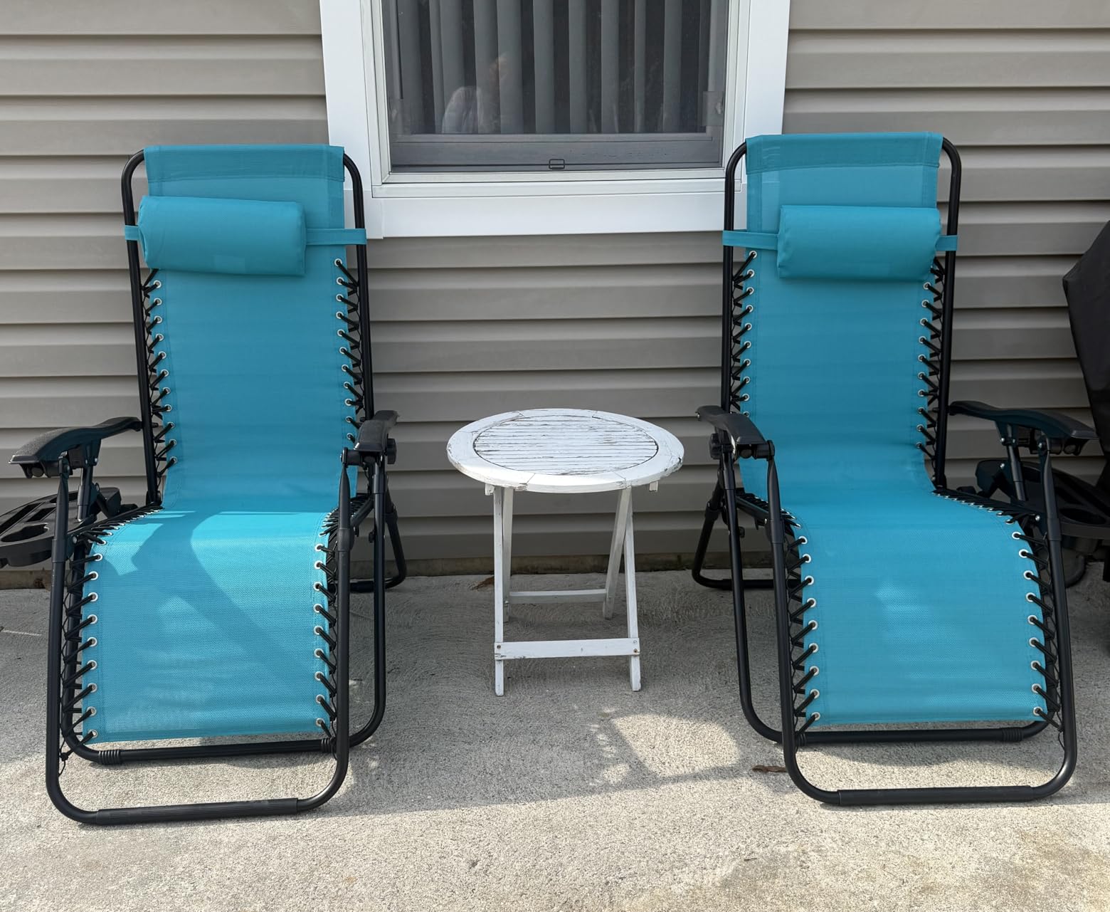 Best Choice Products Set of 2 Adjustable Steel Mesh Zero Gravity Lounge Chair Recliners w/Pillows and Cup Holder Trays - Gray customer photo 2