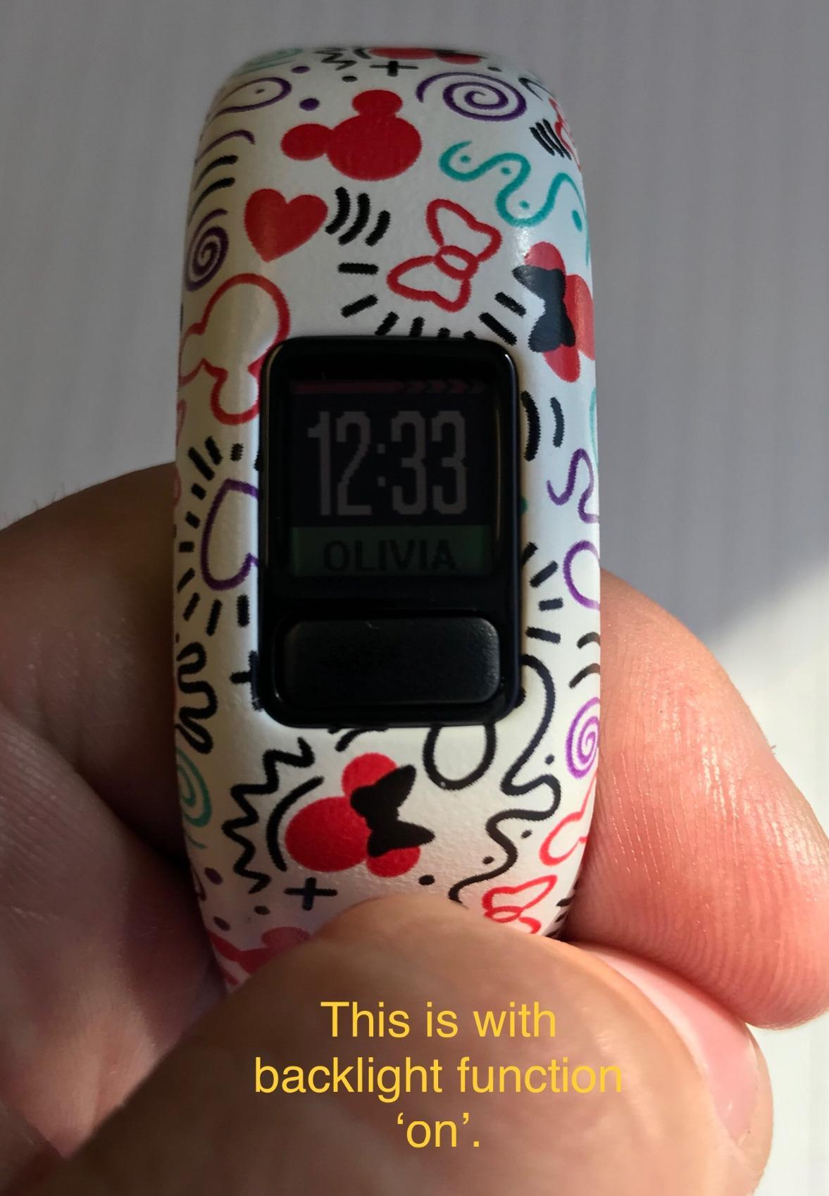 Garmin vivofit jr. 2, Kids Fitness/Activity Tracker, 1-Year Battery Life, Adjustable Band, Disney Minnie Mouse customer photo 1
