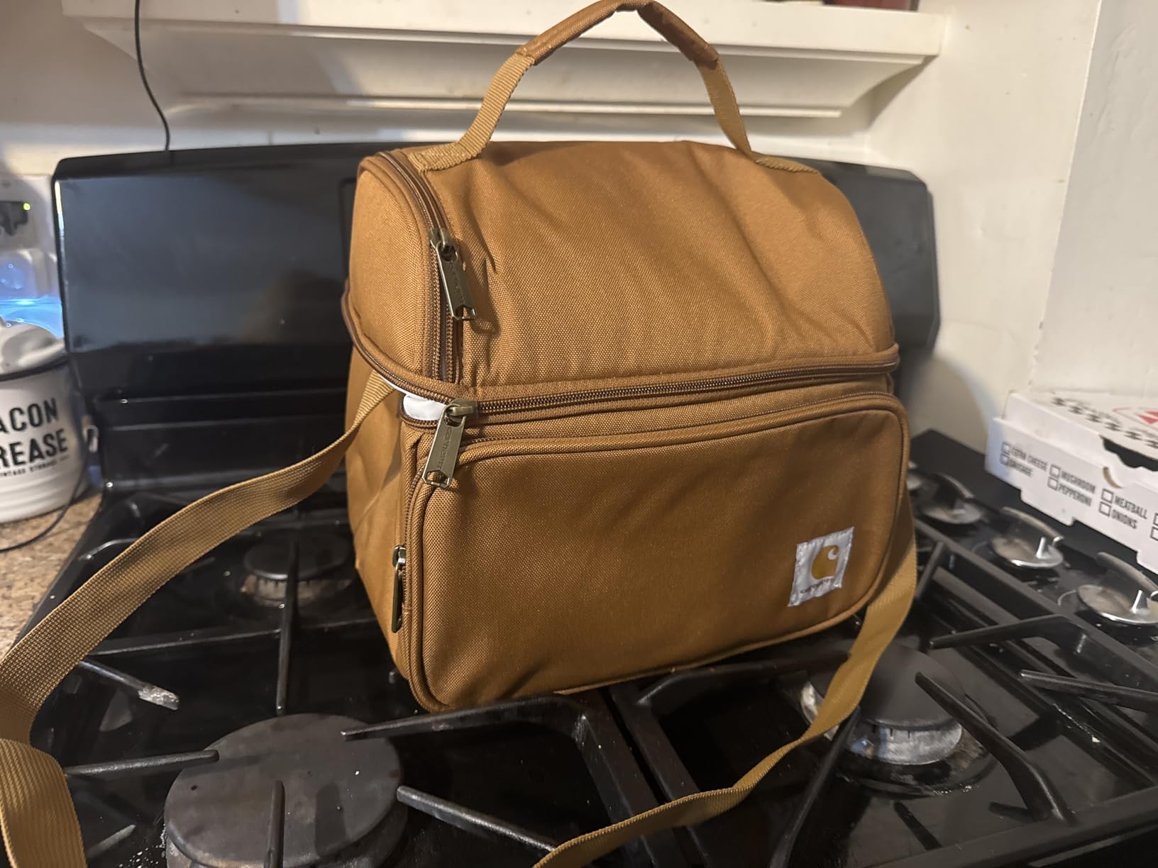 Carhartt Camping Cooler, Worksite Lunchbox, Soft Shell Lunch Bag for Construction Sites, Work and Everyday Use, Black customer photo 2