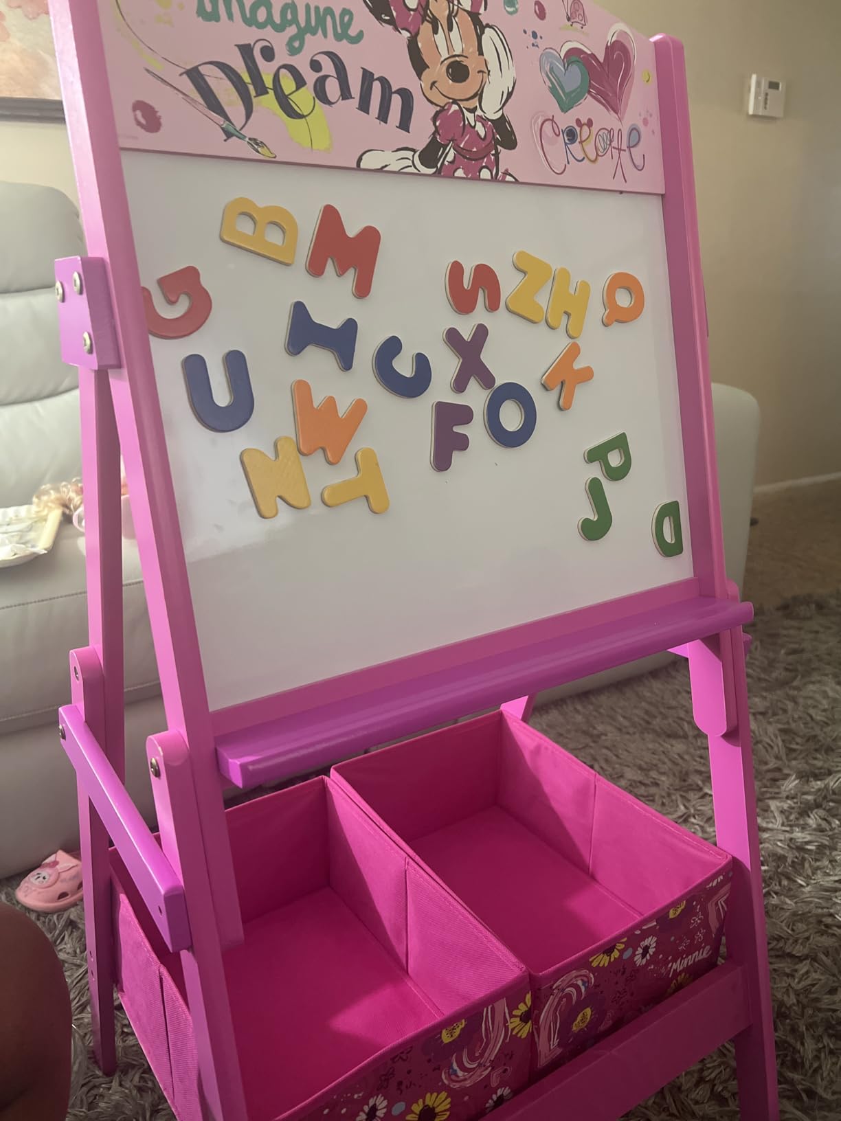 Delta Children MySize Kids Double-Sided Storage Easel -Ideal for Arts & Crafts, Drawing, Homeschooling and More - Greenguard Gold Certified, Grey customer photo 1