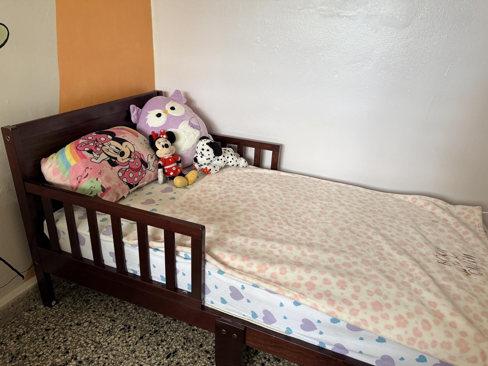 Dream On Me Brookside Toddler Bed, Low Floor Wooden Bed, Side Safety Bed Rails, GREENGUARD Gold & BSA Certified, White customer photo 2