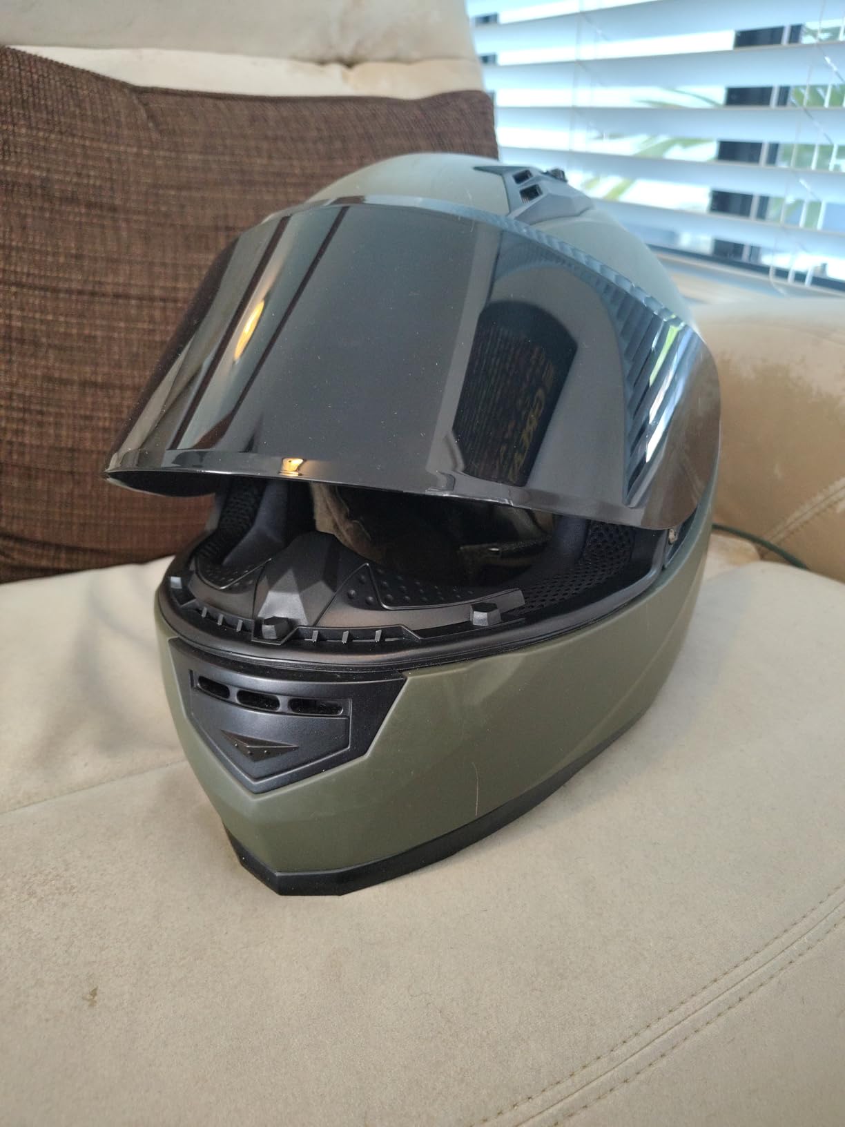 GLX GX11 Compact Motorcycle Helmet - Matte Black, Medium - Full Face w/ Tinted Visor, DOT Approved customer photo 1