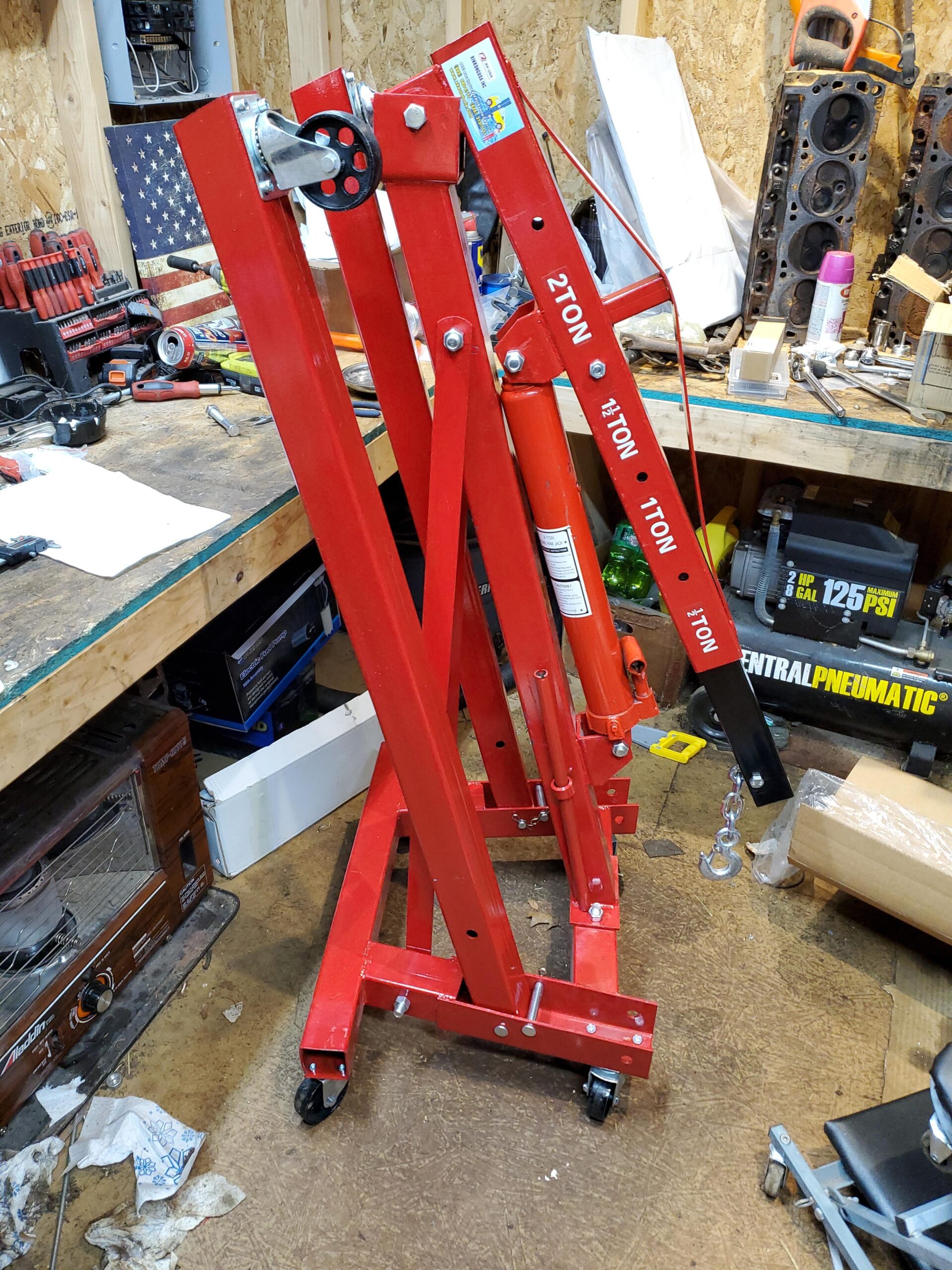 CR 2 TON Folding Cherry Picker HD 1 TON Engine Hoist Crane customer photo 2