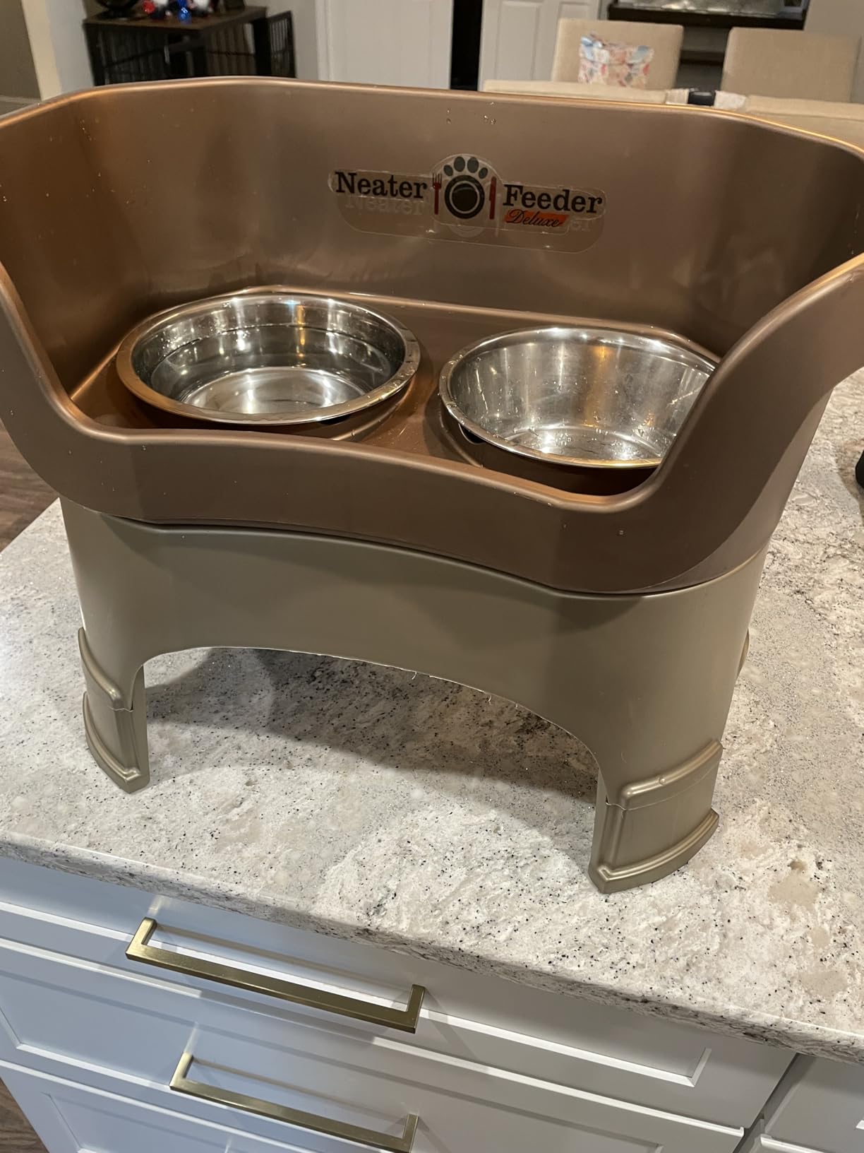 Neater Feeder Deluxe Mess-Proof Elevated Dog Bowls for Large Dogs (40+ lbs), 2 Height Adjustable (14.5