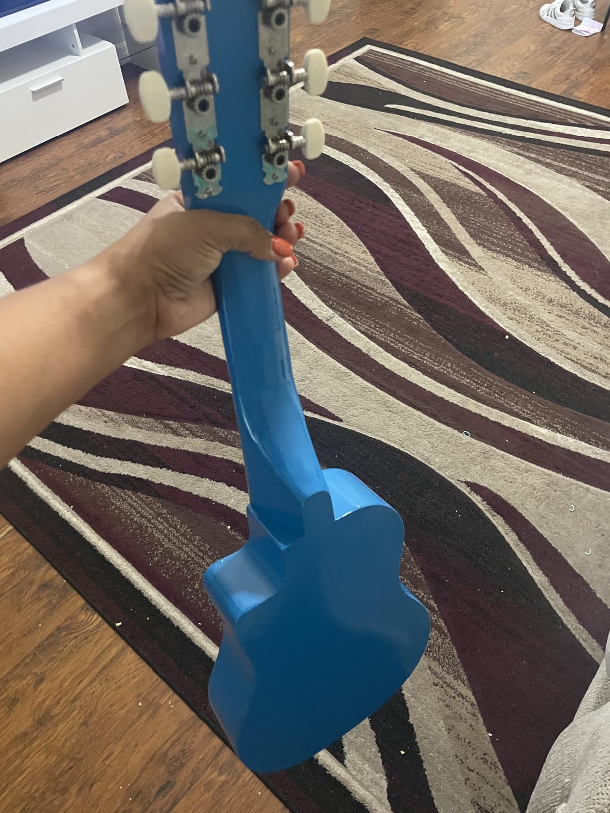 Hape 26 Inch Kids Guitar Toy Musical Instrument - Beginner Wooden Kids Guitar, Musical Toys w/ 4 Tunable Strings customer photo 2