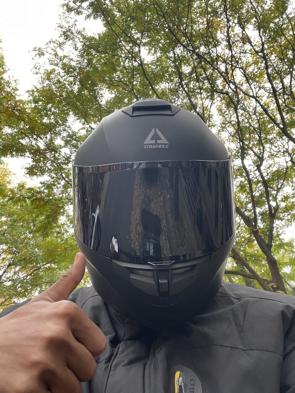 TRIANGLE Motorcycle Helmets Full Face Motorcycle Helmet for Men & Women with Tinted and Clear Visor Meet Dot Approved customer photo 2