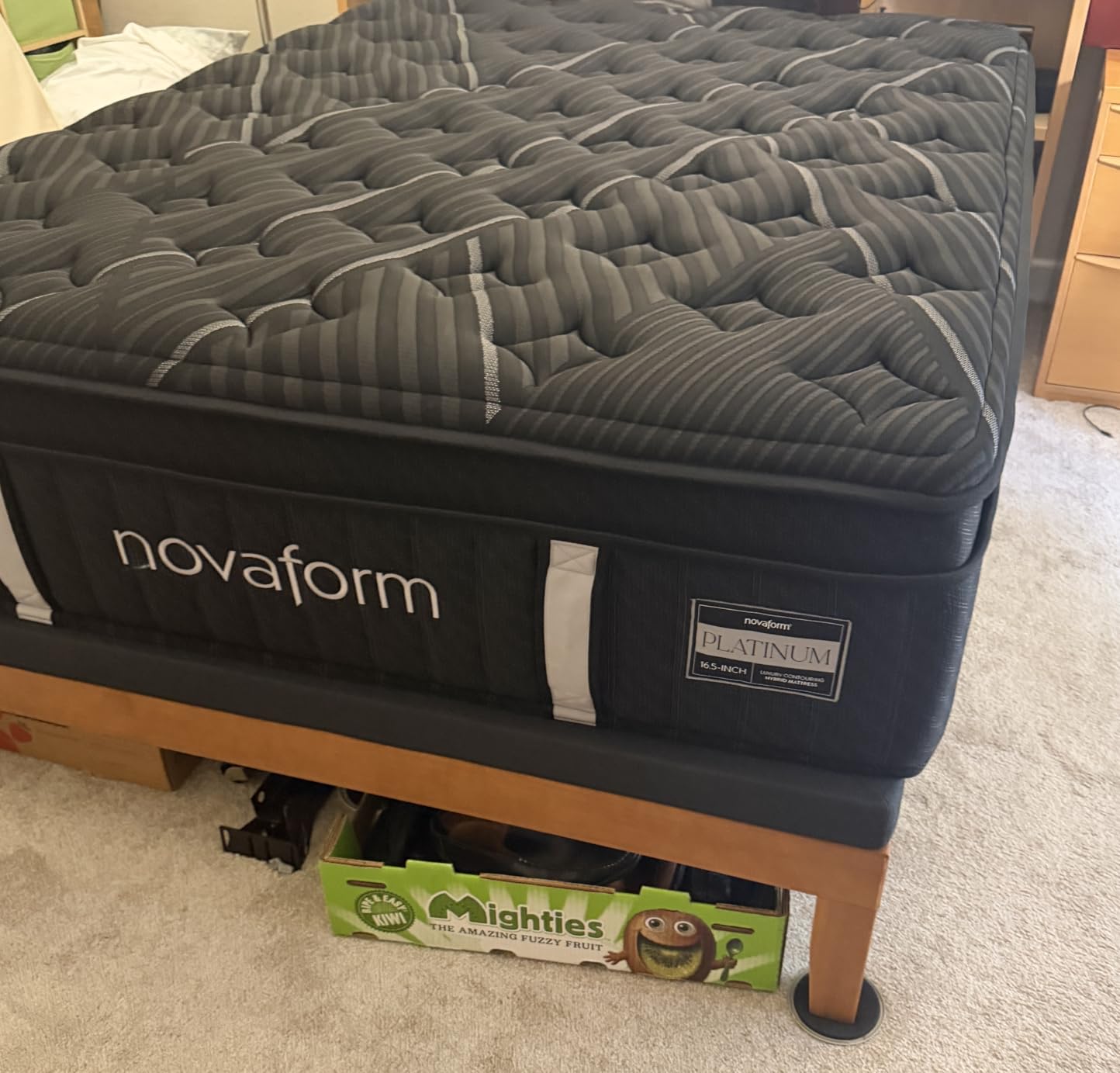 Mellow Naturalista Classic - 12 Inch Solid Wood Platform Bed with Wooden Slats, No Box Spring Needed, Easy Assembly, King, Natural Pine customer photo 1