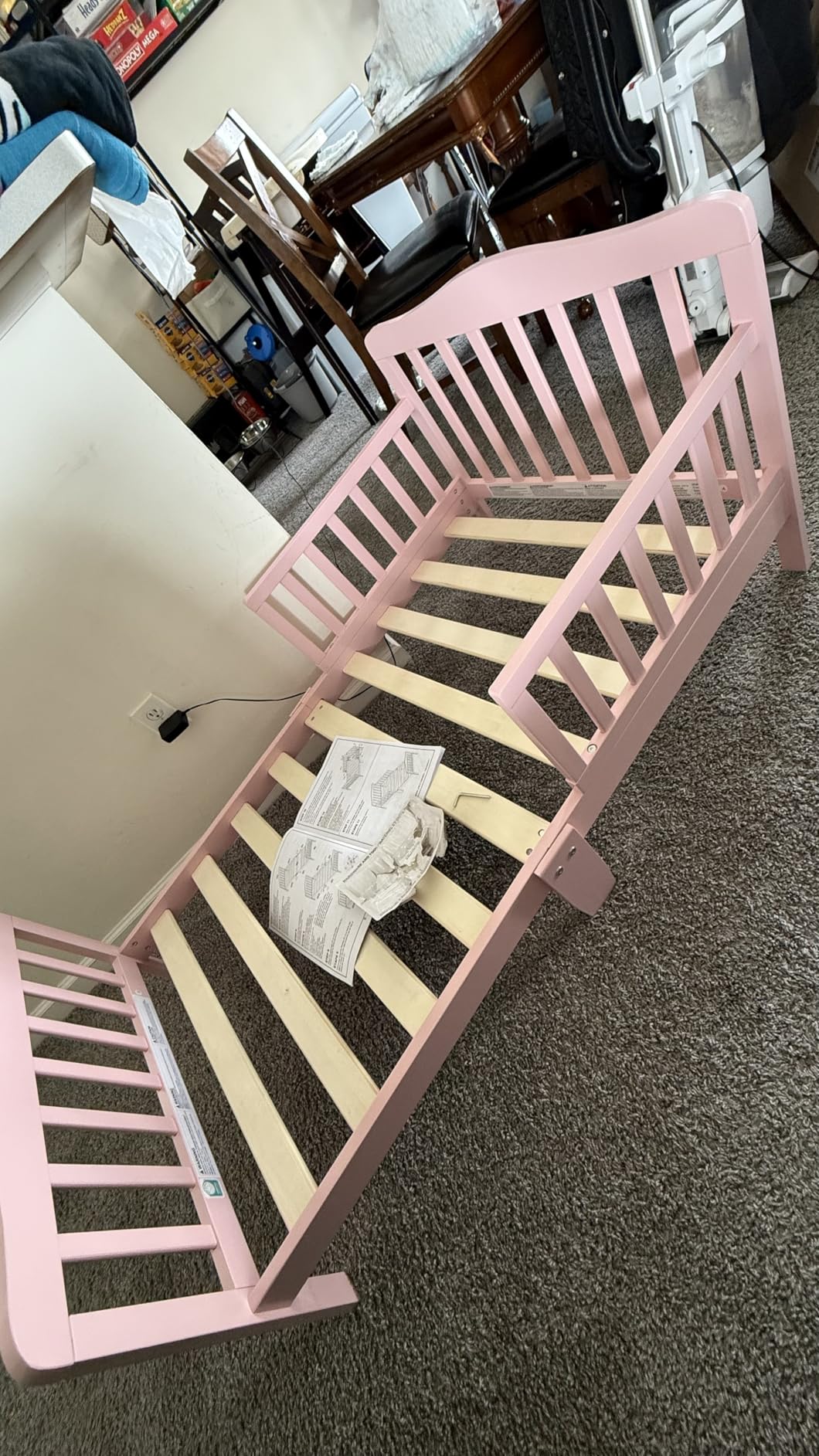Dream On Me Classic Design Toddler Bed In Steel Grey, Greenguard Gold And BSA Certified customer photo 2