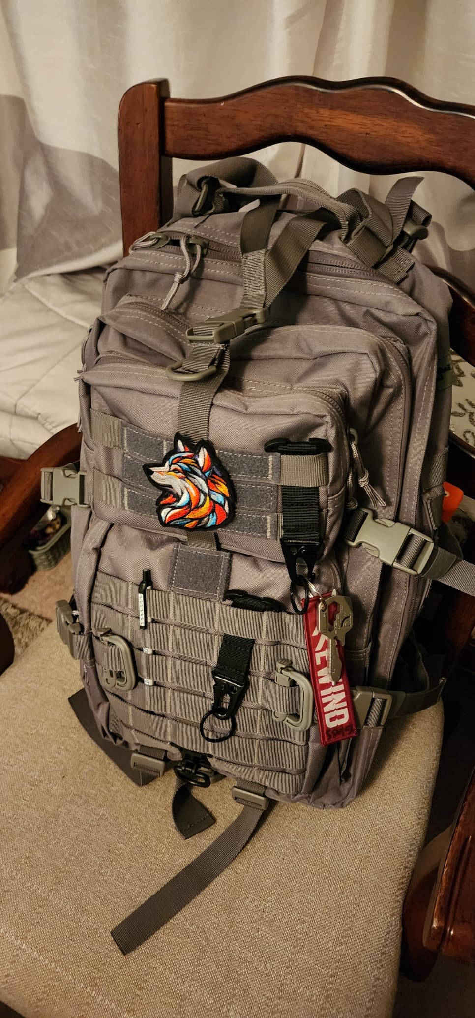 Hannibal Tactical MOLLE Assault Pack, Tactical Backpack Military Army Camping Rucksack, 3-Day Pack Trip w/USA Flag Patch, D-Rings, Coyote customer photo 1