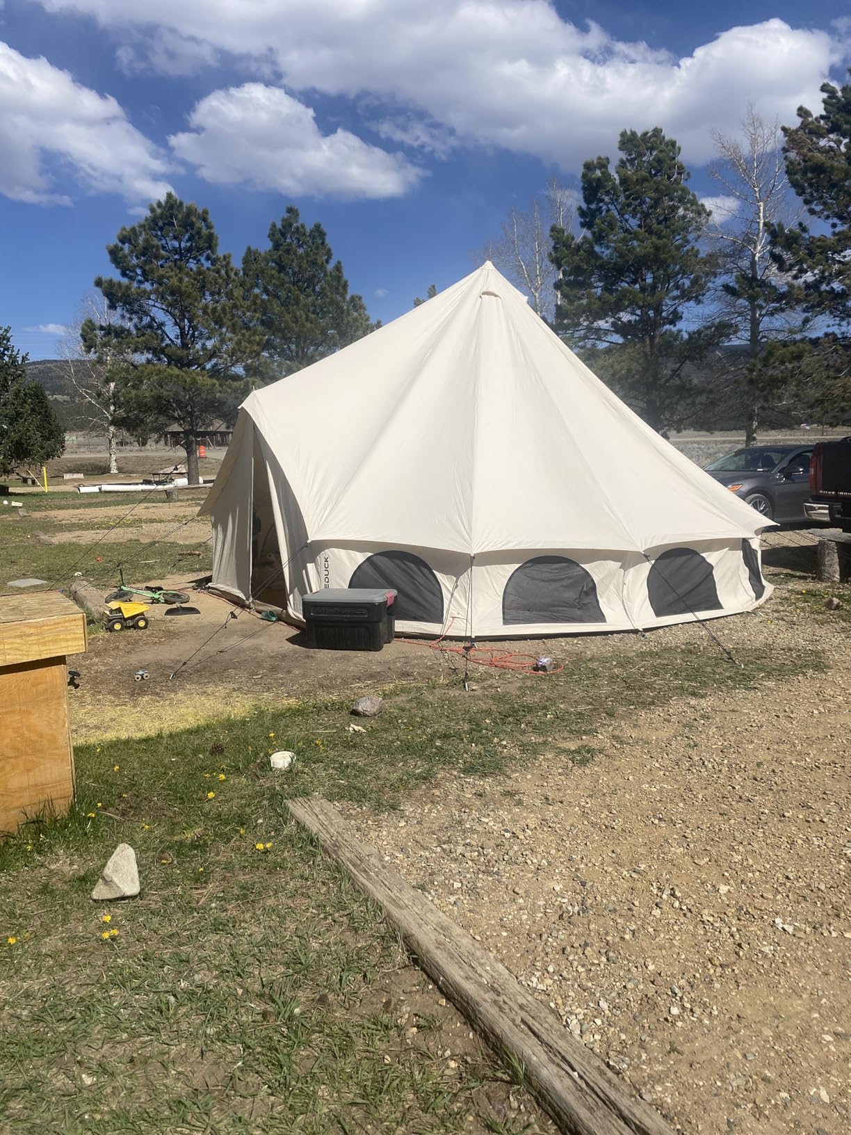 WHITEDUCK Avalon Canvas Bell Tent - Luxury All Season Tent for Camping & Glamping Made from Premium & Breathable 100% Cotton Canvas w/Stove Jack, Mesh customer photo 1