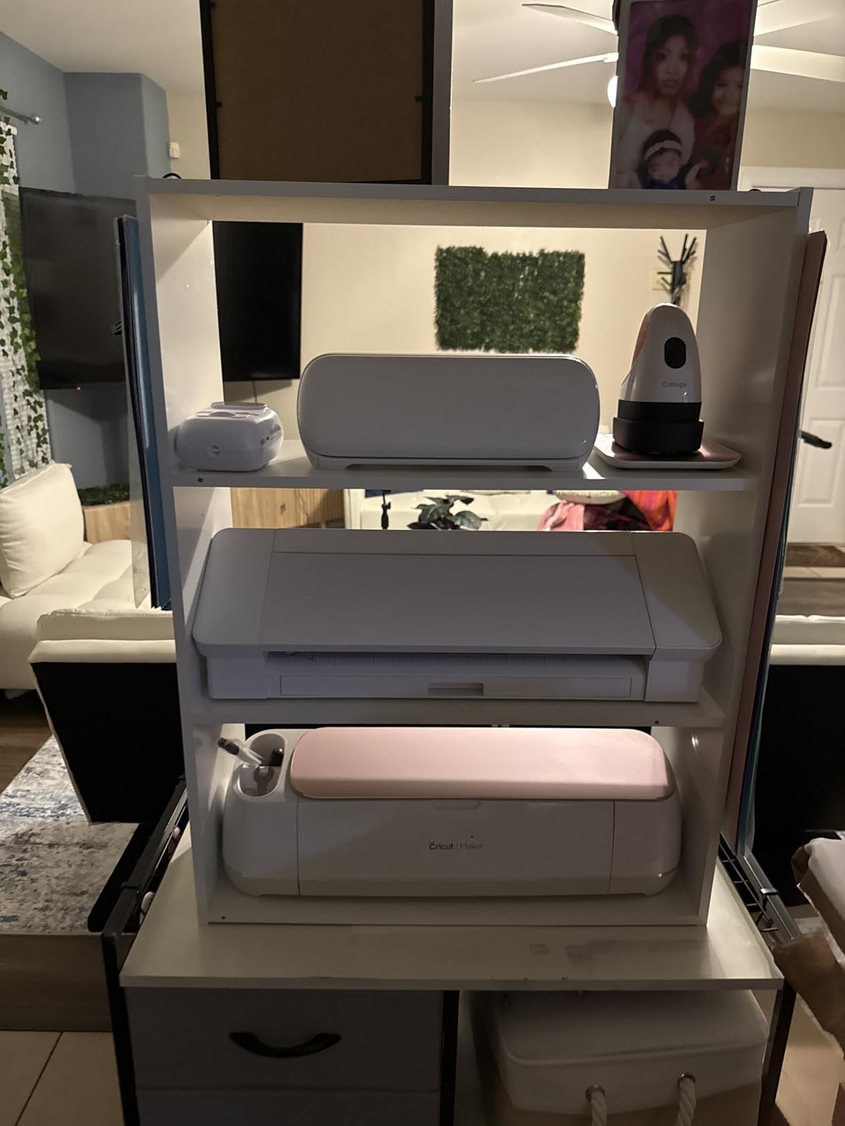 Furinno PASIR Book Shelf, 3-Tier Bookshelf, Storage Shelves Bookcase, 9.7 x 23.7 x 31.5, for Living Room, Bedroom, Home Office, Americano customer photo 2