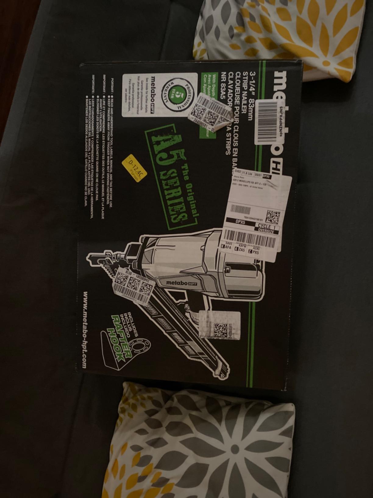 Metabo HPT Framing Nailer NR83A5, Pro-Preferred Pneumatic Power Nailer customer photo 1