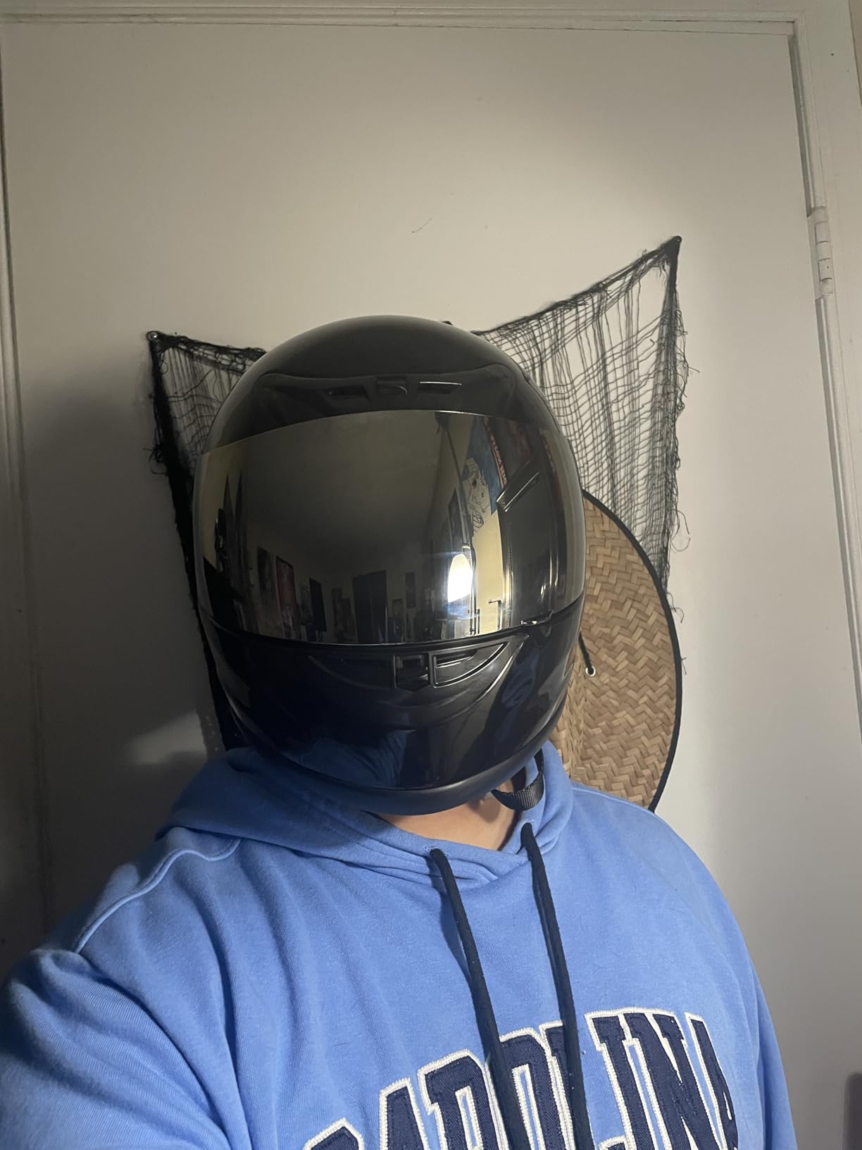 TCMT Full Face Motorcycle Helmet for Adults Men Women, Lightweight Polycarbonate Street Bike Helmet with Anti-Scratch Mirror Shield and Removable Liner, DOT Approved customer photo 1