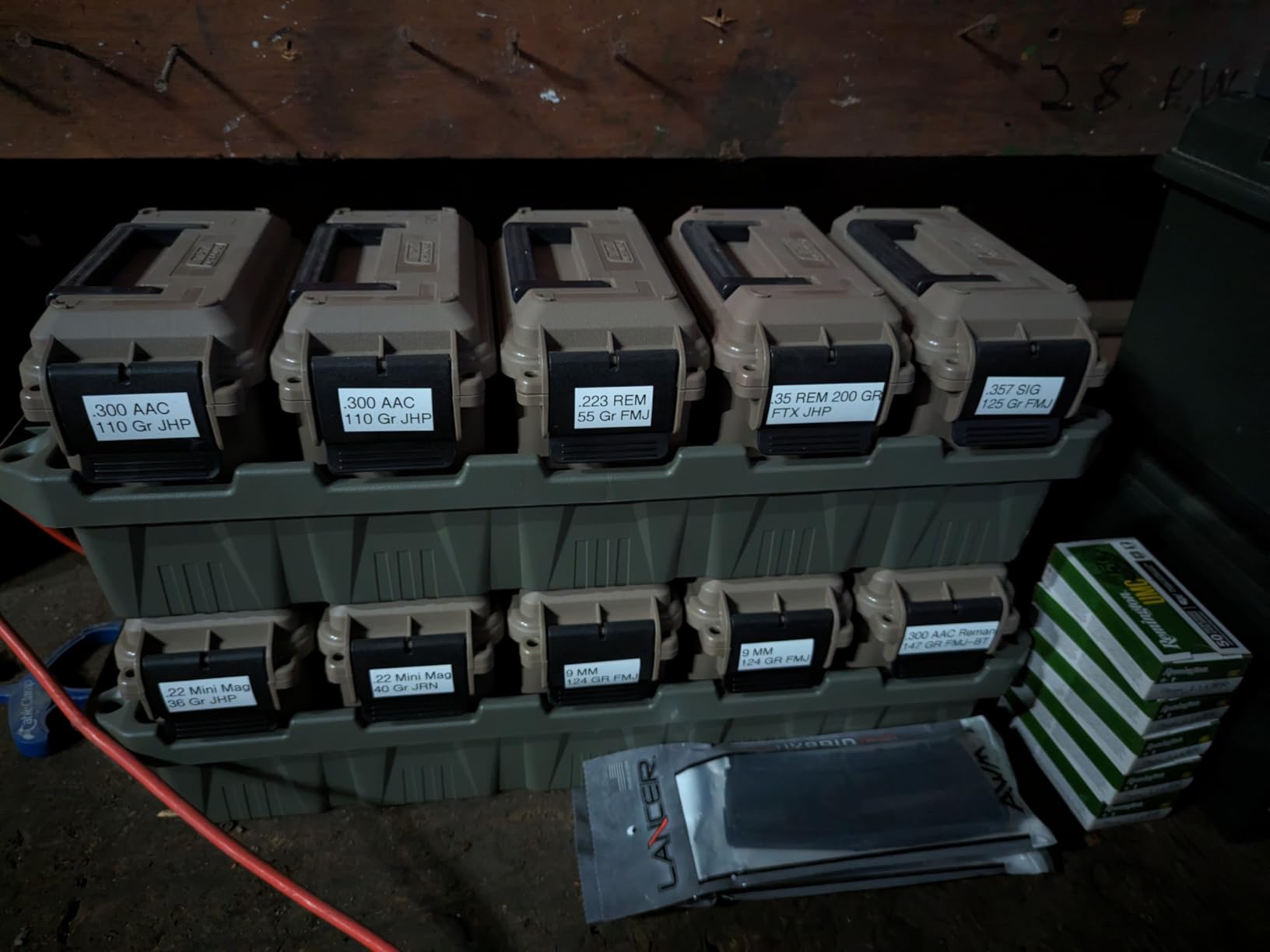 MTM AC5C 5-Can Ammo Crate Mini, Store 650 rounds of 9mm bulk ammo, Stackable, easy carry and transport of multi-caliber ammo, Rugged tactical carrying crate customer photo 1