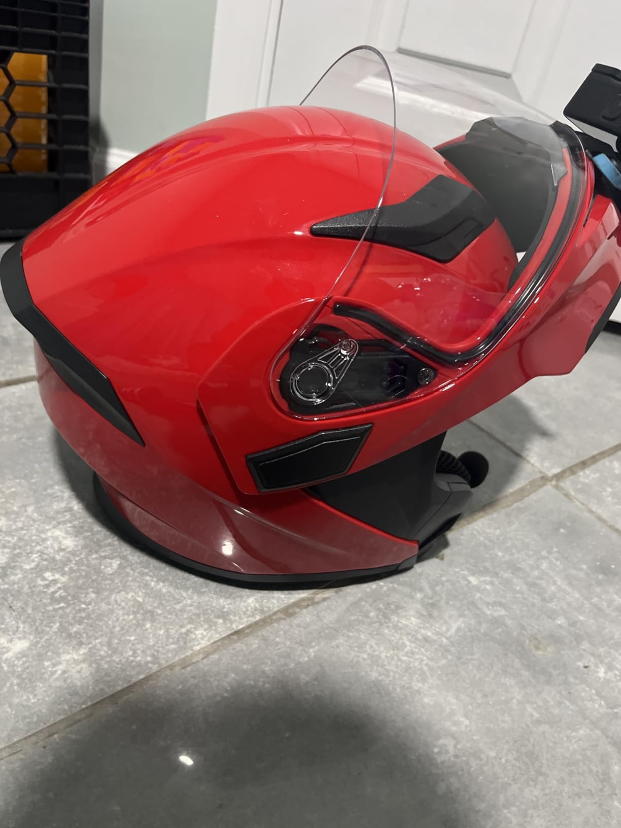 ILM Motorcycle Dual Visor Flip up Modular Full Face Helmet DOT Model 902/902L (Matte Black) customer photo 1