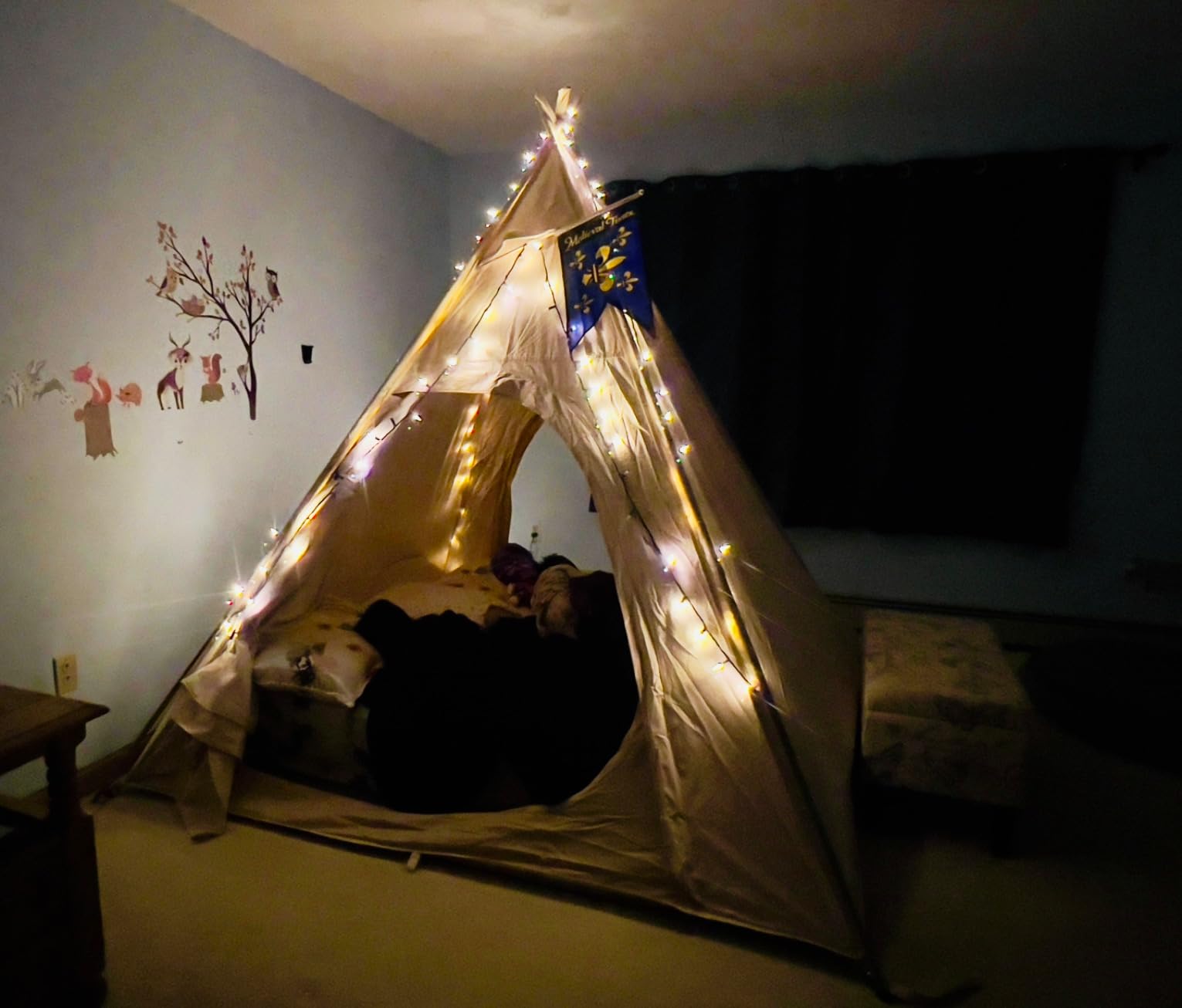 Dream House Three-Season Cotton Canvas Camping Pyramid Tent for 2~3 Person customer photo 1