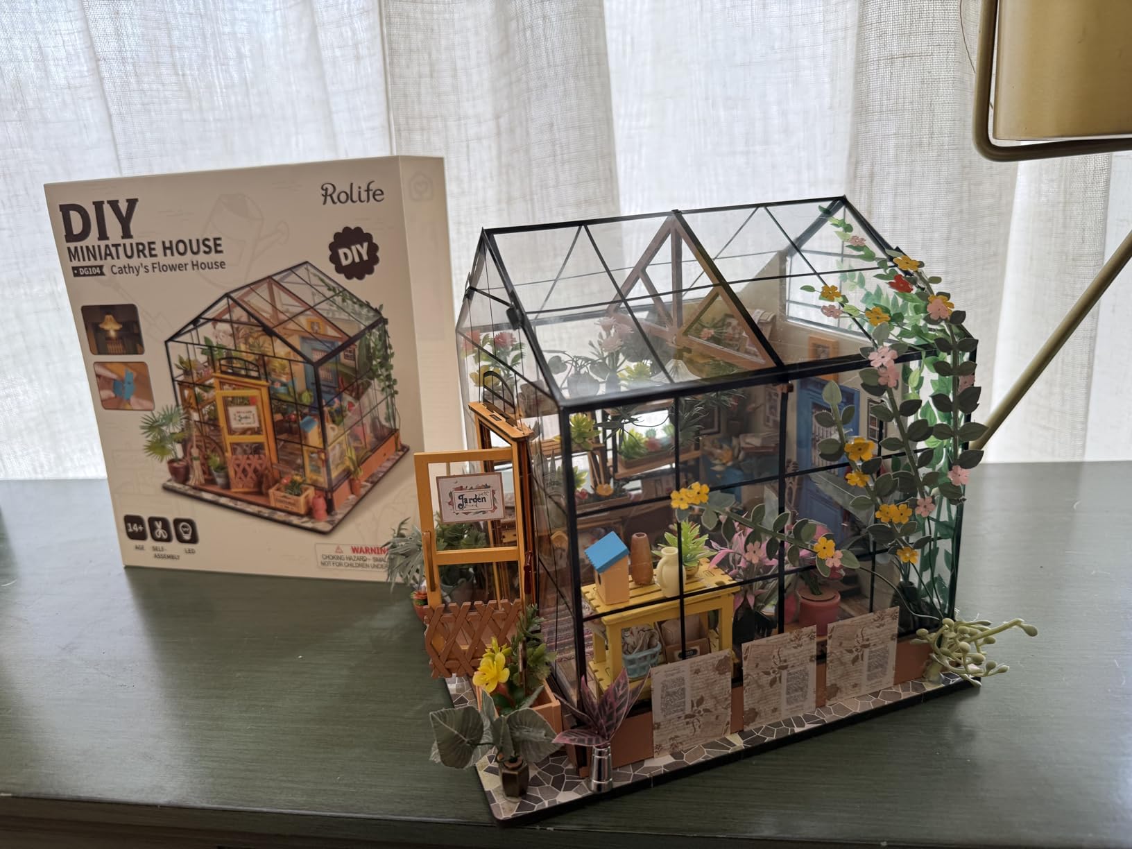 Rolife DIY Miniature Greenhouse Kit, Tiny/Mini House Making Kit with Furniture for Adults, Furniture, Halloween/Christmas Decorations, Gifts for Family and Friends (Cathy's Greenhouse) customer photo 2