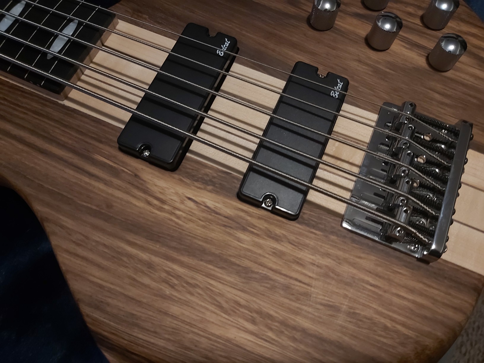 Fretless 5 String Electric Bass Guitar Millettia Laurentii + Okoume body customer photo 1