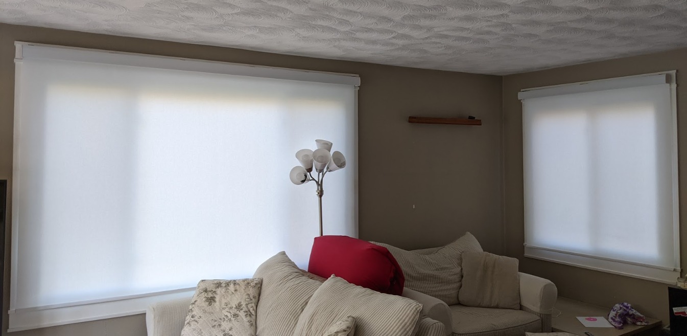 Yoolax Motorized Blinds with Remote, Light Filtering Smart Blinds Work with Alexa, Google, Automatic Roller Shades for Windows, Custom Electric Shades customer photo 1