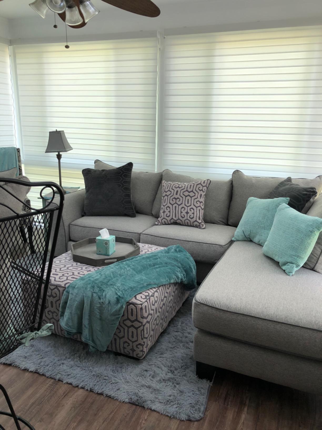 Yoolax Motorized Zebra Blinds Works with Alexa, Motorized Blinds with Remote Custom Size, Privacy Electric Zebra Shades for Windows customer photo 1