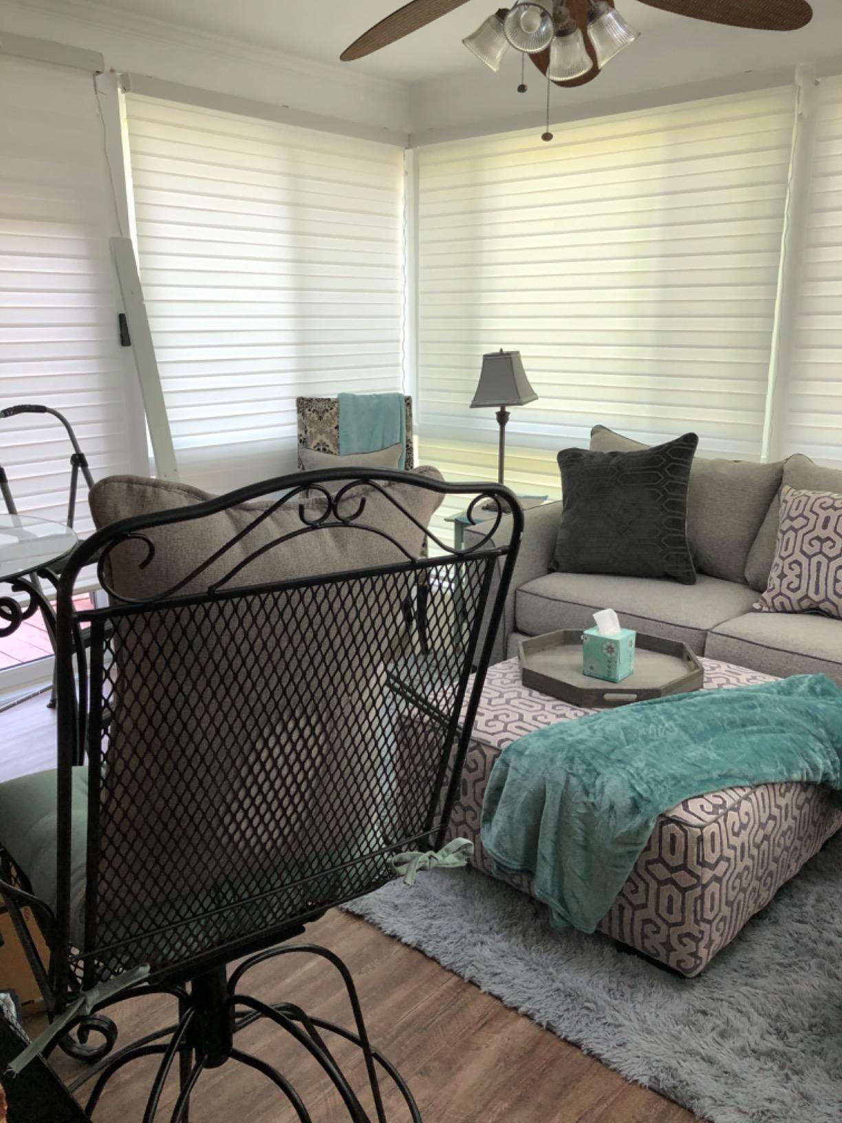 Yoolax Motorized Zebra Blinds Works with Alexa, Motorized Blinds with Remote Custom Size, Privacy Electric Zebra Shades for Windows customer photo 2