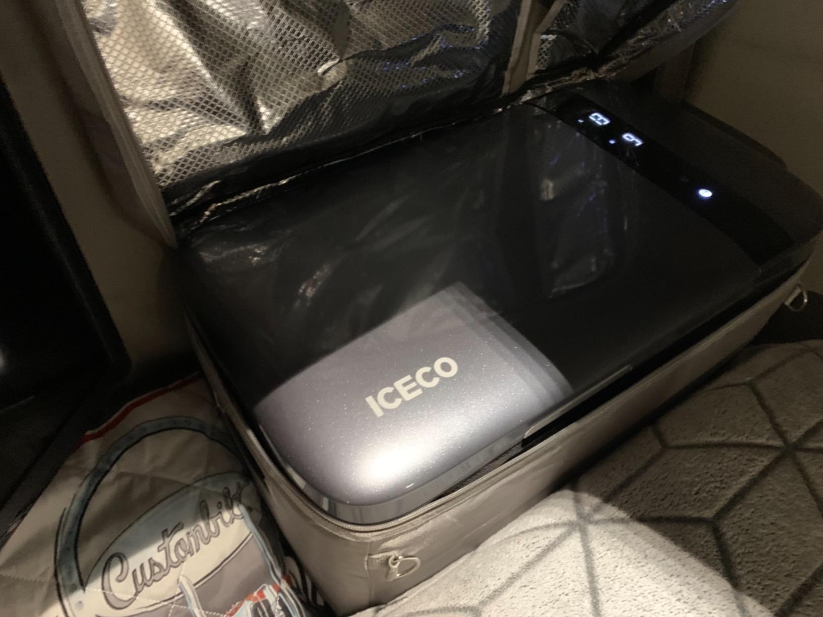 ICECO GO20 21 Quart/20 Liter Dual Zone 12 Volt Refrigerator, Portable Refrigerator with Secop Compressor, Electric Cooler, DC & AC, 0F - 50F, Compressor Cooler for Outdoor, White customer photo 2