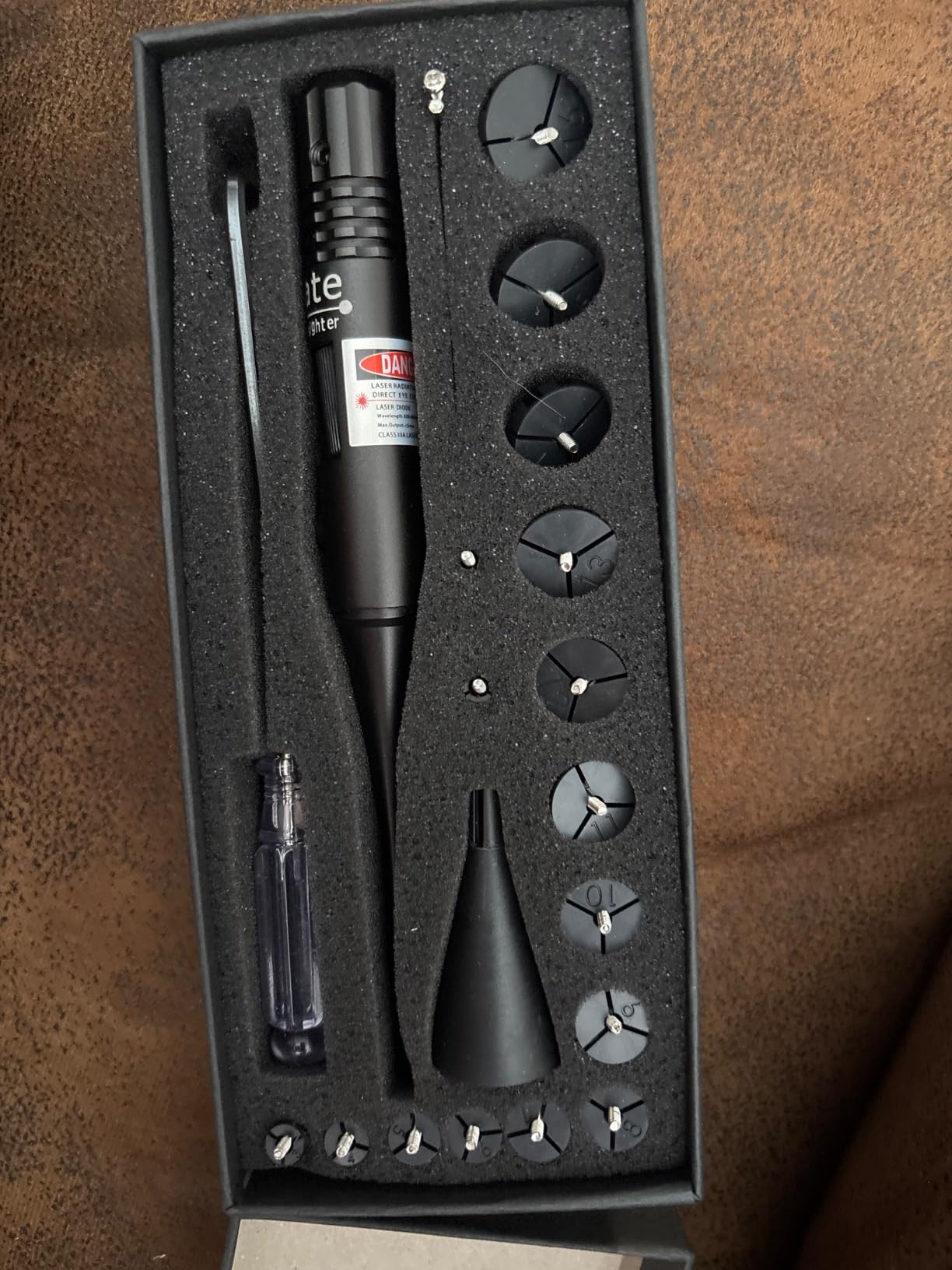 EZshoot Bore Sight Kit for .17 to 12GA Calibers BoreSighter with Button Switch Red Laser Bore Sight customer photo 2