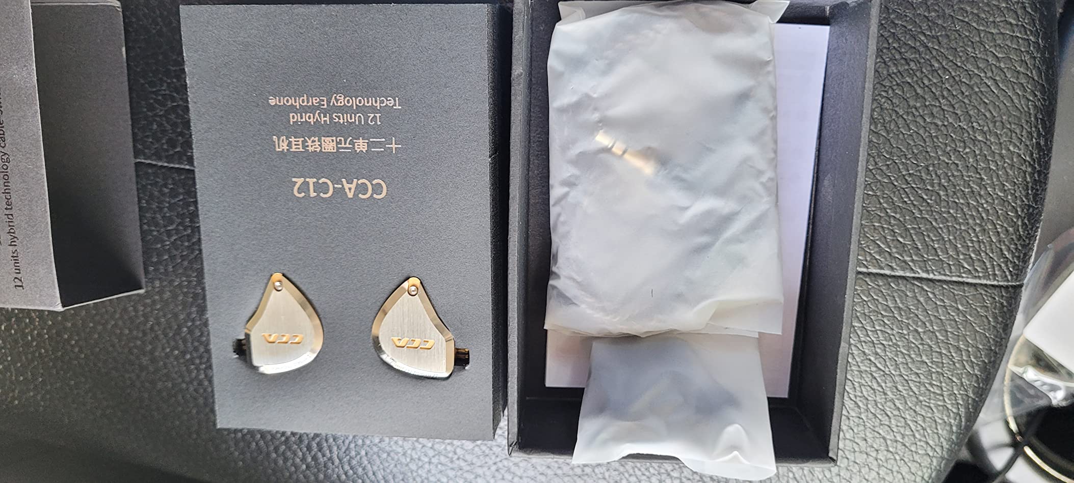 CCA C12 in-Ear Monitors, 5BA+1DD Hybrid HiFi Stereo Noise Isolating IEM Wired Earphones/Earbuds/Headphones with Detachable Tangle-Free Cable 2Pin for Musician Audiophile (Without MIC, Amber Gold) customer photo 1