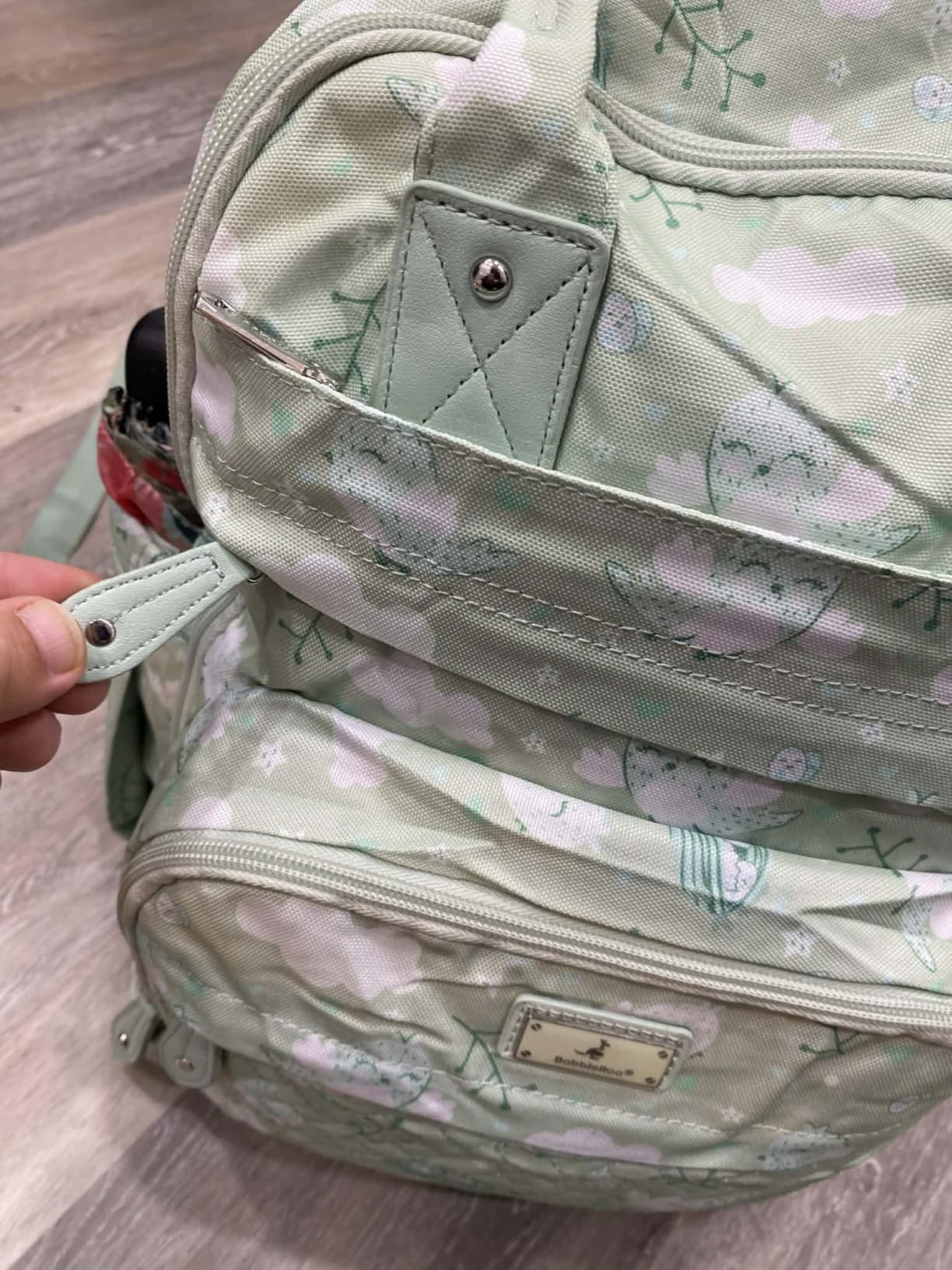 BabbleRoo Diaper Bag Backpack - Baby Essentials Travel Tote - Multi Function Water Resistant Diaper Bag, Travel Essentials Baby Bag with Changing Pad, Stroller Straps & Pacifier Case - Dark Gray customer photo 1
