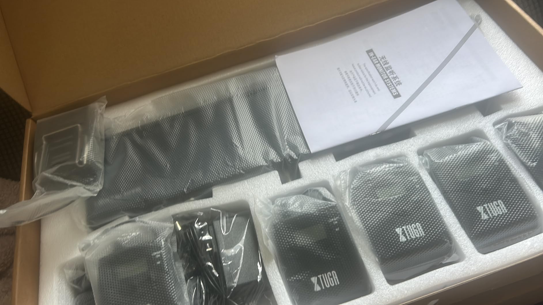XTUGA RW2080 Wireless in Ear Monitor System, UHF Wireless IEM System, Mono Dual Channel Stage Monitors for Musicians, Singers, 4 Bodypacks with 40 Frequencies, 300Ft for Band, Studio (902-928MHz) customer photo 2