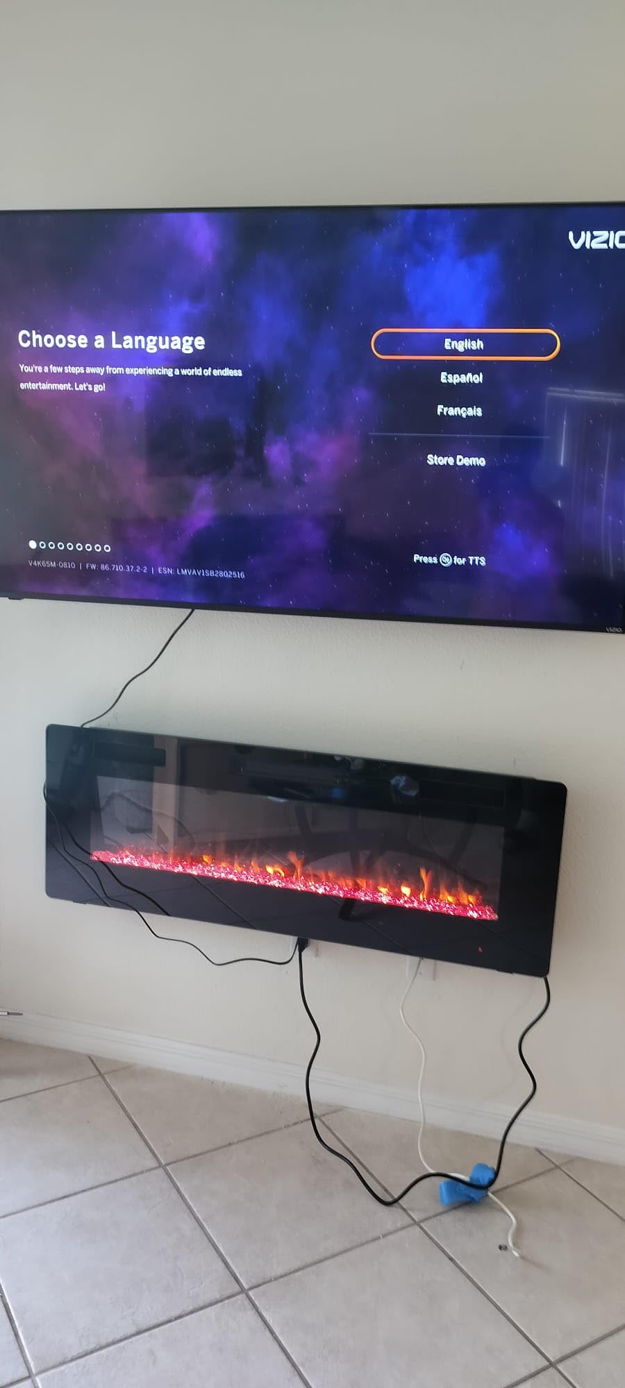 Xbeauty 50 inch Wall Mounted Recessed Electric Fireplace Insert, Ultra-Thin Lightweight LED Flush Mount Linear Fireplace Heater, Fit 2x4&2x6 Stud w/Touch Screen,Remote Control,750W-1500W,Black customer photo 1