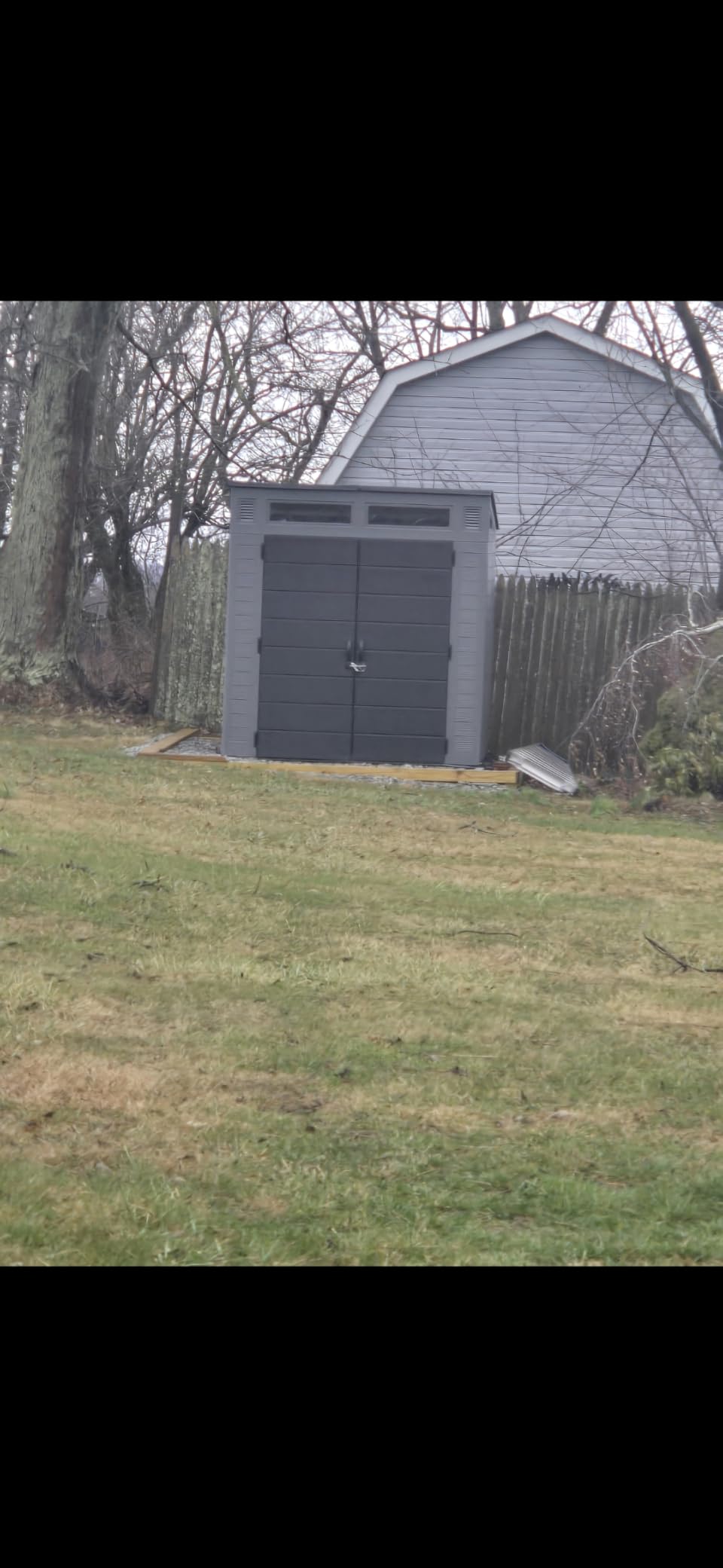 Suncast Modern Outdoor Storage Shed, 200 cu. ft. Peppercorn Resin Shed for Lawn Mower, Bikes, Utility Tools, Patio, & Yard. Weatherproof & Lockable Modern Sheds & Outdoor Storage, Made in USA customer photo 2