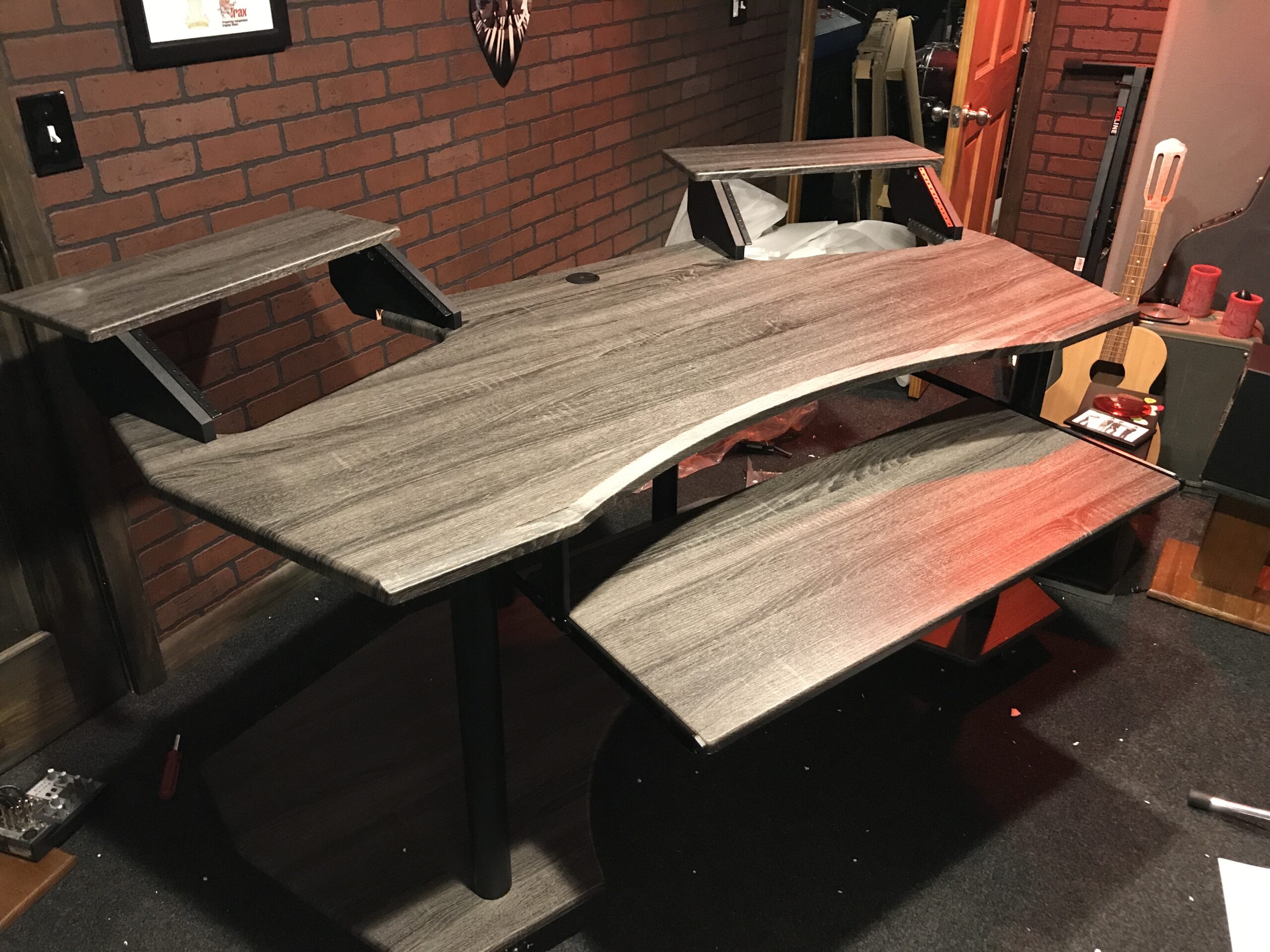 Acme Eleazar Wooden Music Recording Studio Desk in Black Oak customer photo 2