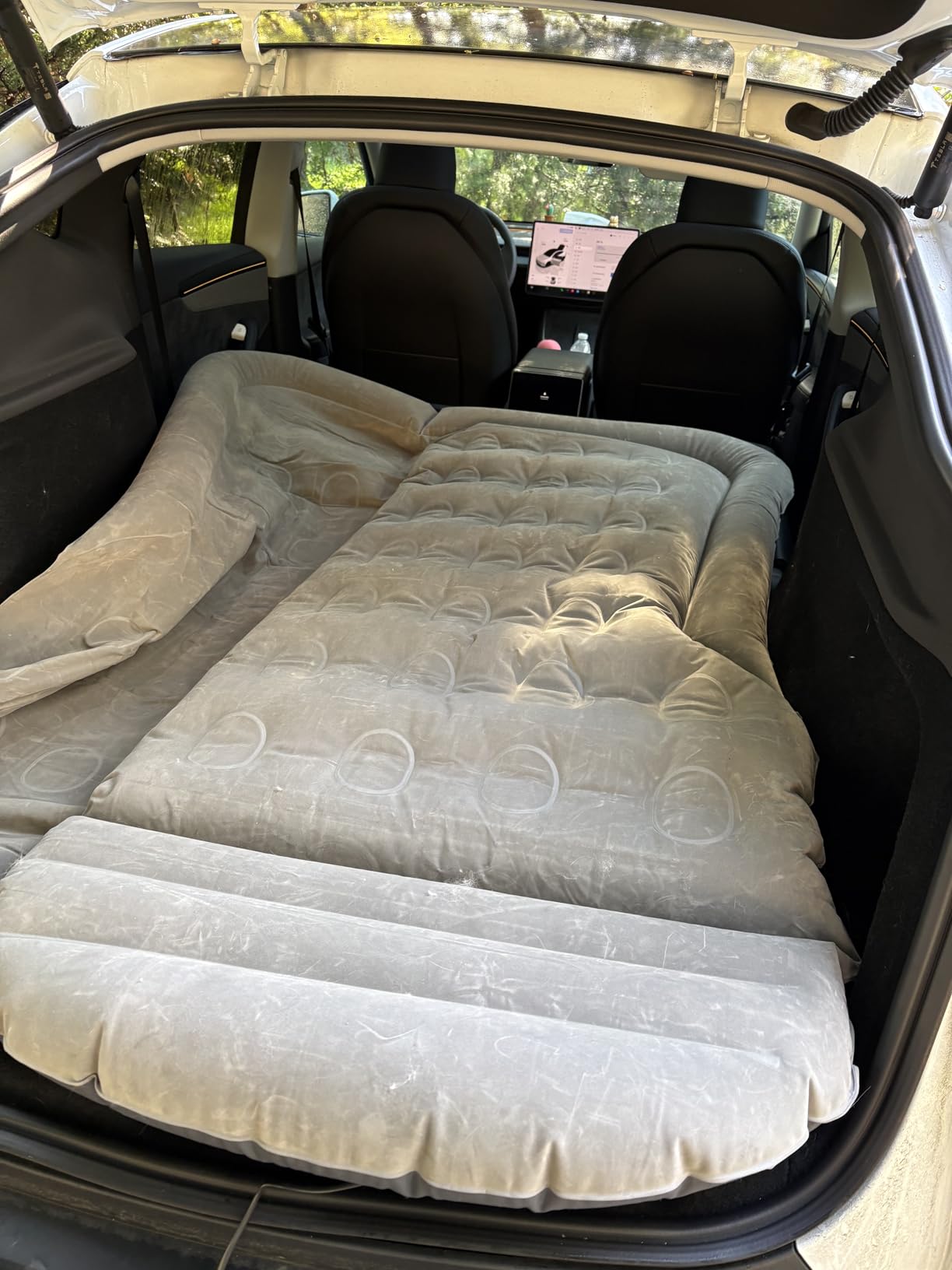 SAYGOGO SUV Air Mattress Camping Bed Cushion Pillow Inflatable Thickened Car Air Bed Mattress with Electric Air Pump Portable Sleeping Pad for Travel Camping Upgraded Version Black customer photo 1