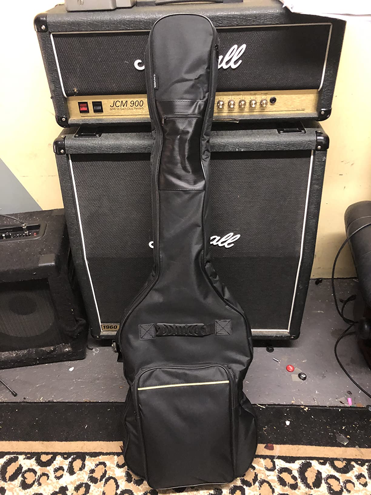 CAHAYA Bass Guitar Bag Gig Bag 0.3in Padding Black Padded Backpack Soft Electric Bass Case CY0222 customer photo 2